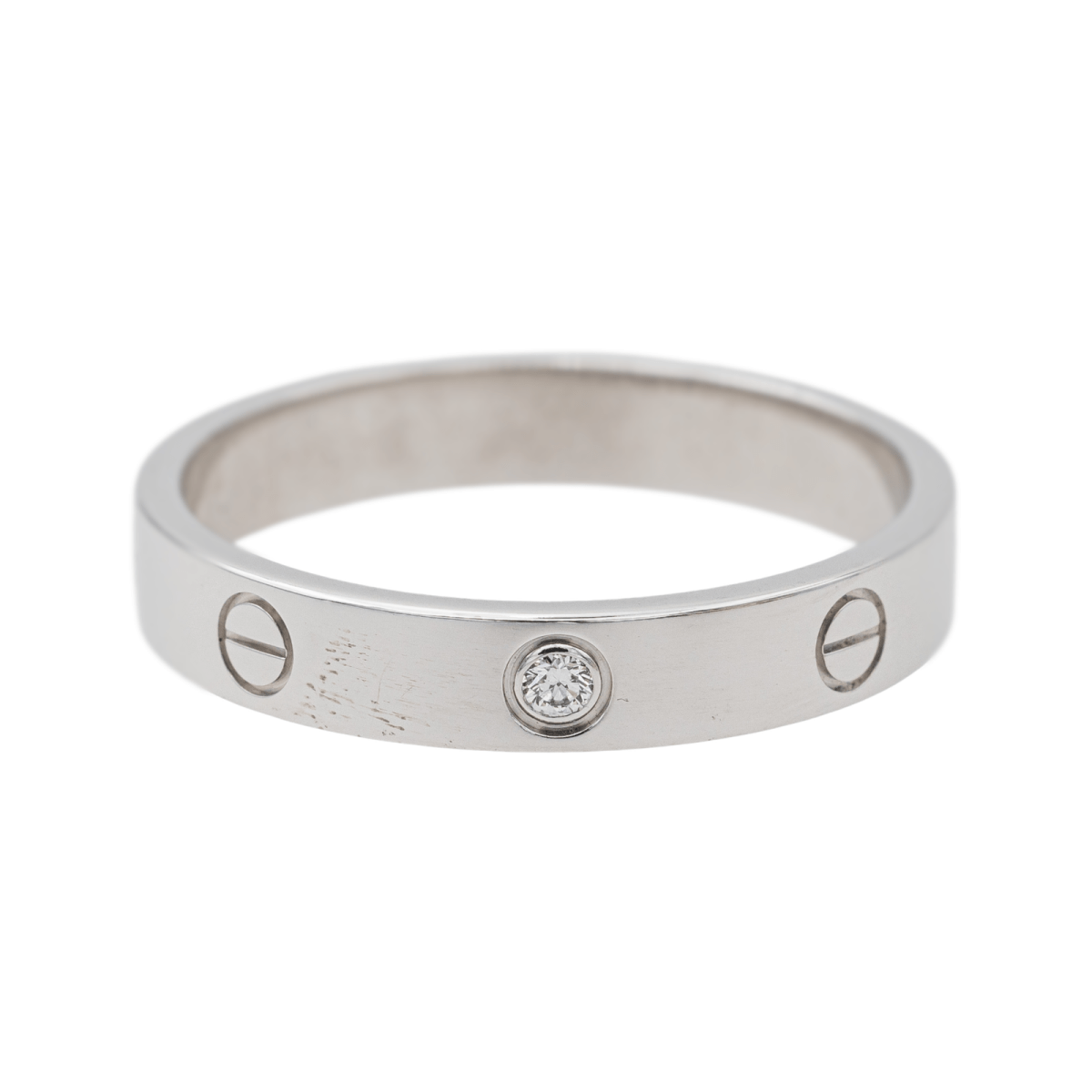 Cartier Bague Alliance Love Or blanc Diamant - Maison Eloe