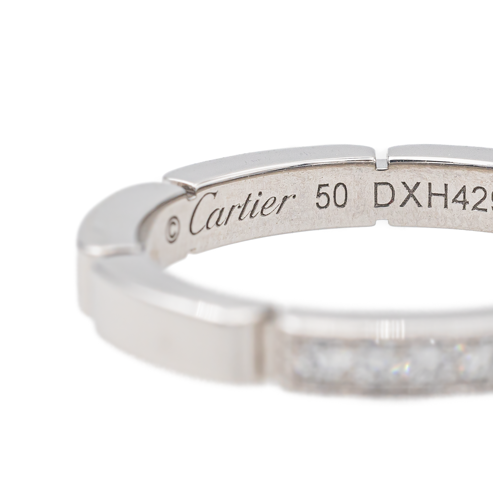 Cartier Panther Link Wedding Ring White Gold Diamond