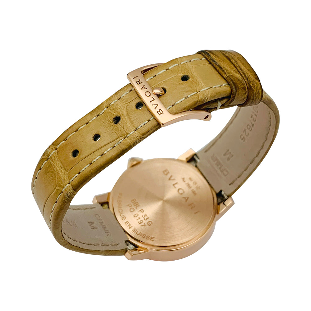 Montre Bulgari, modele "BB33"en or rose
