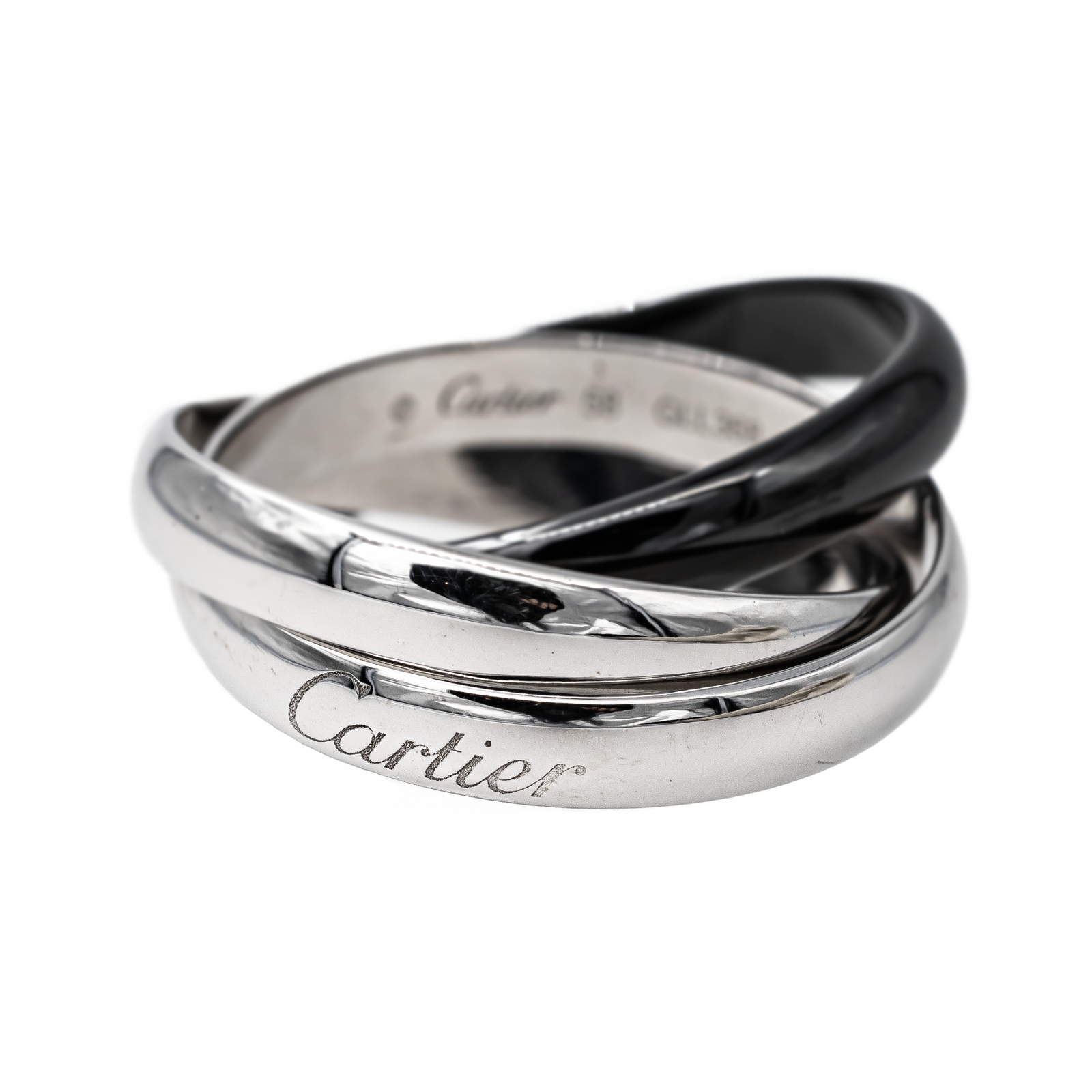Cartier Trinity Ring White Gold Ceramic