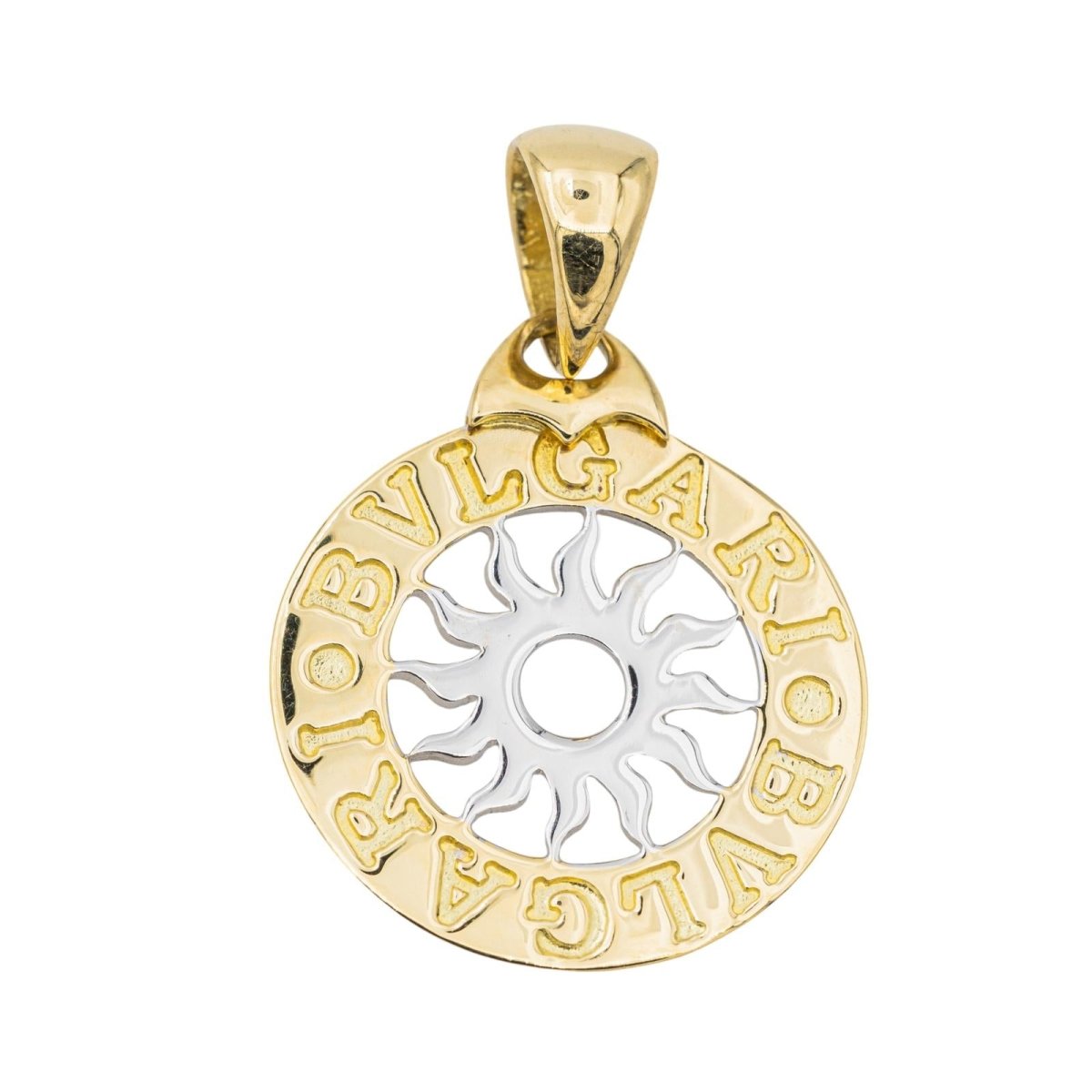 Bulgari Pendentif Tondo Or jaune, Or blanc - Maison Eloe