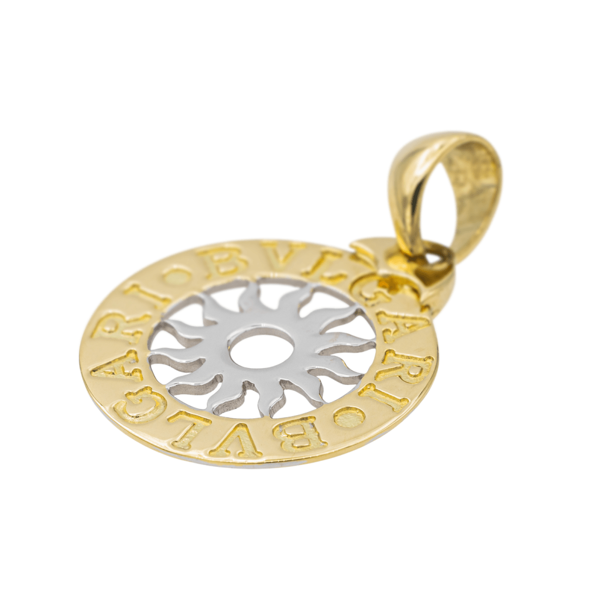 Bulgari Pendentif Tondo Or jaune, Or blanc - Maison Eloe