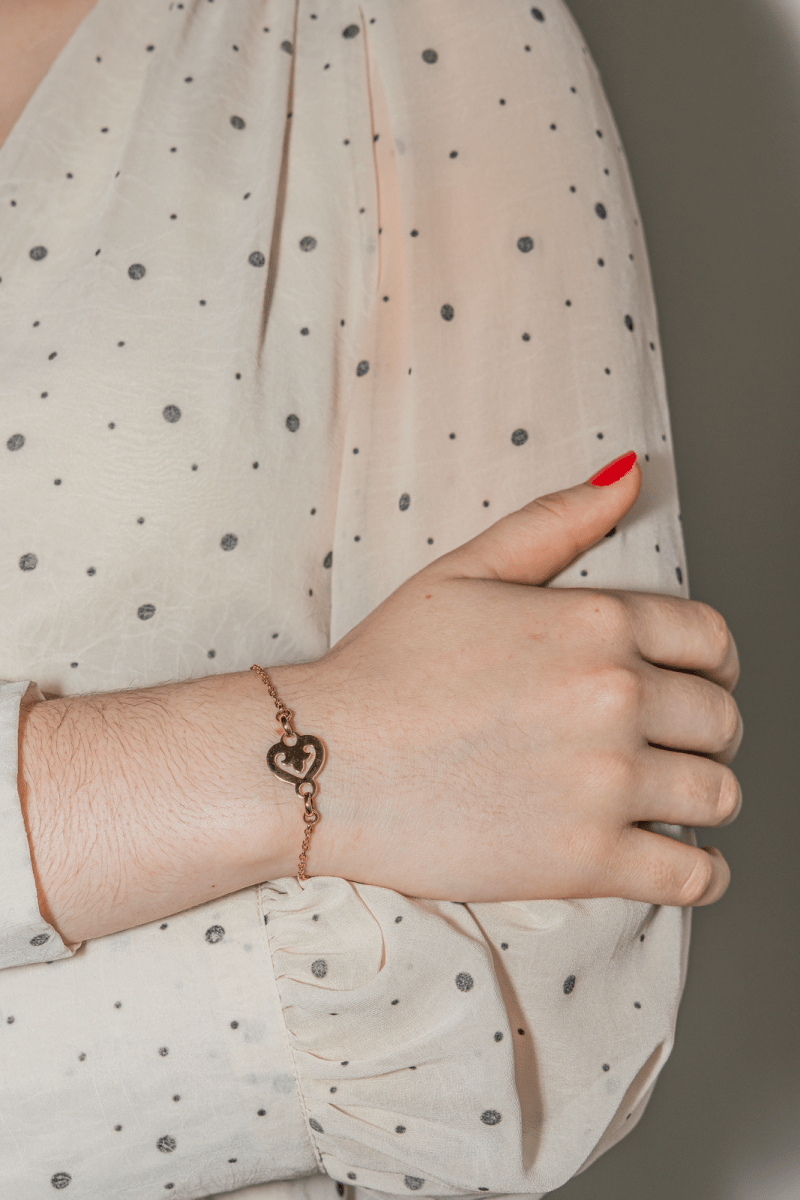 O.J. Perrin Bracelet Coeur légende Or jaune - Maison Eloe