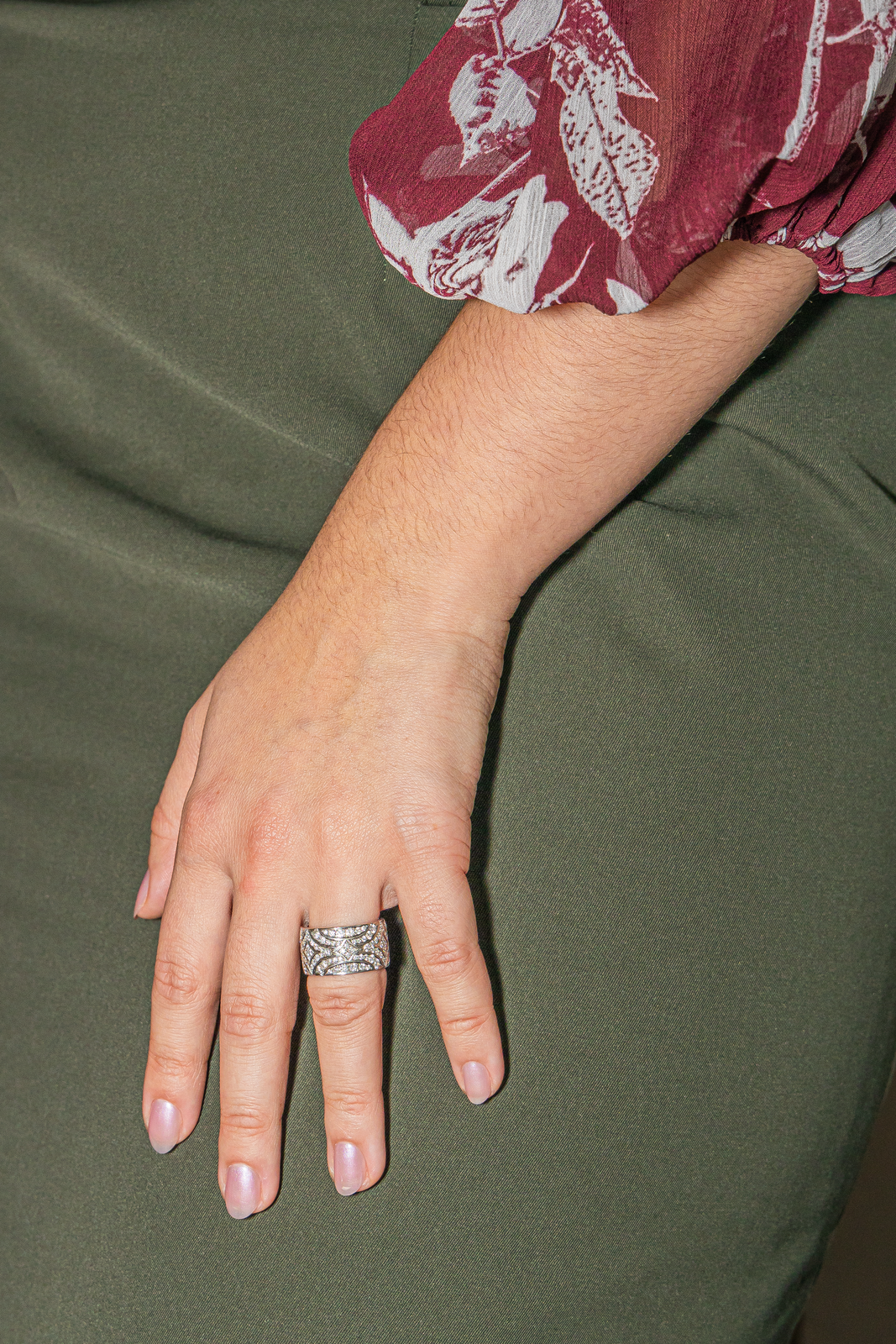 Briony Raymond Platinum Diamond Cocktail Ring