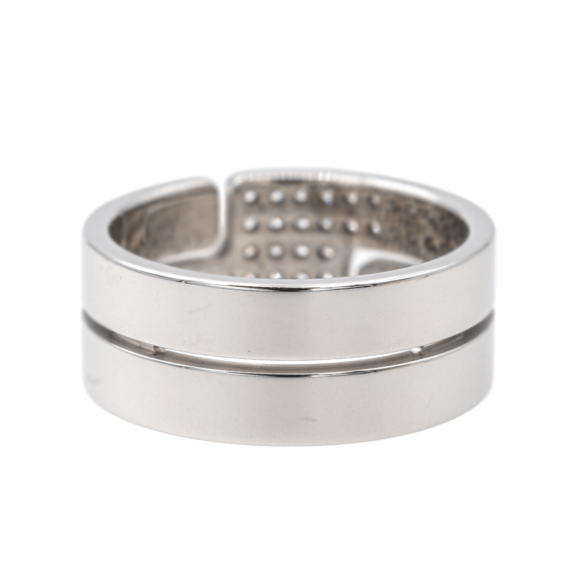 Dinh Van Bague Seventies Or blanc Diamant - Maison Eloe