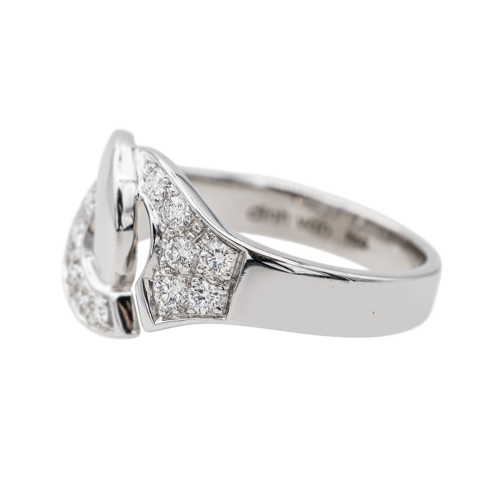 Dinh van Handcuffs Ring White Gold Diamond