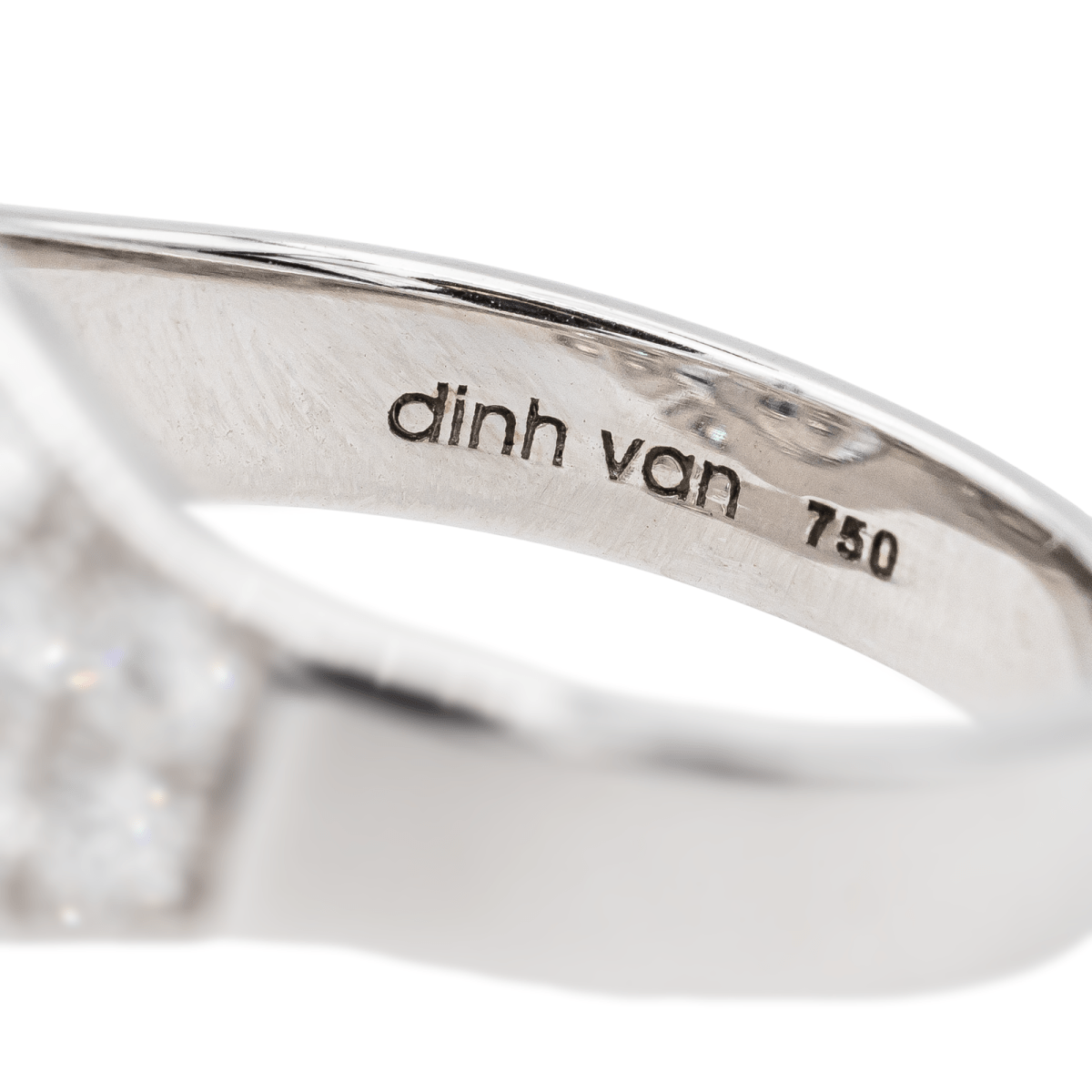 Dinh Van Bague Menottes Or blanc Diamant - Maison Eloe