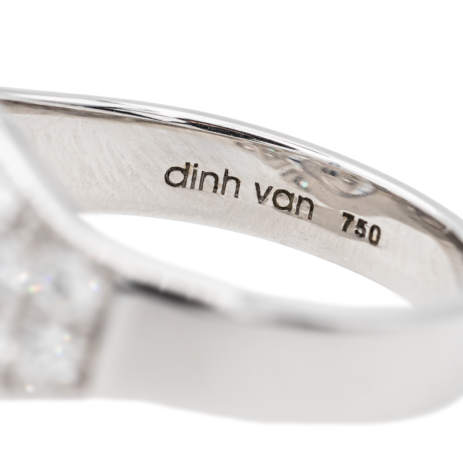 Dinh van Handcuffs Ring White Gold Diamond