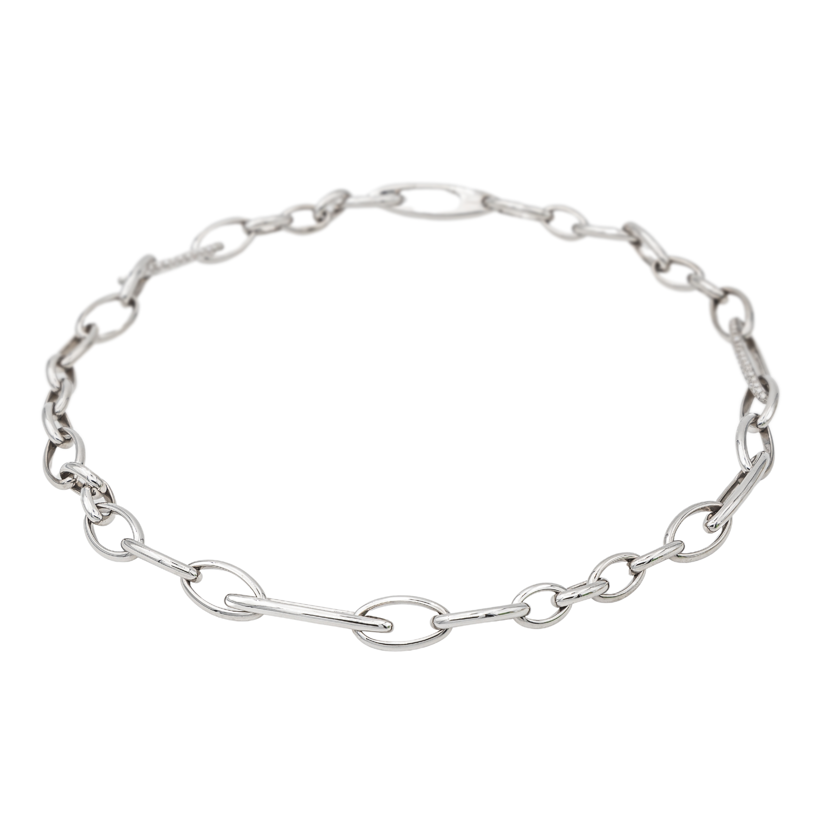 Pomellato Iconica Chain Necklace White Gold Diamond