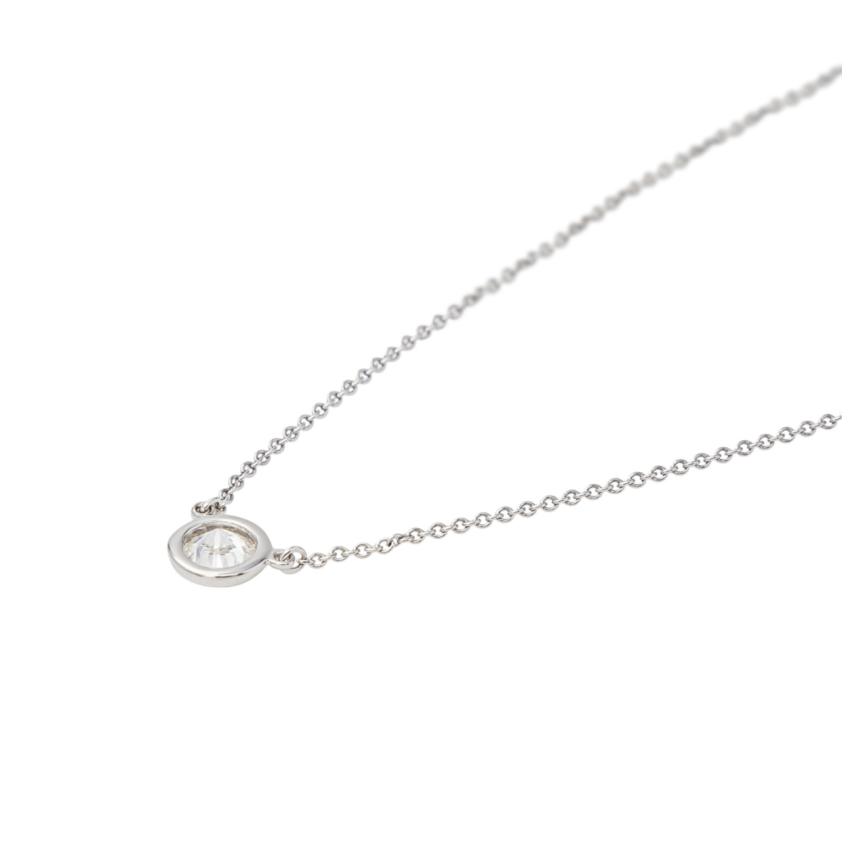 Tiffany & Co Collier Solitaire Platine Diamant - Maison Eloe