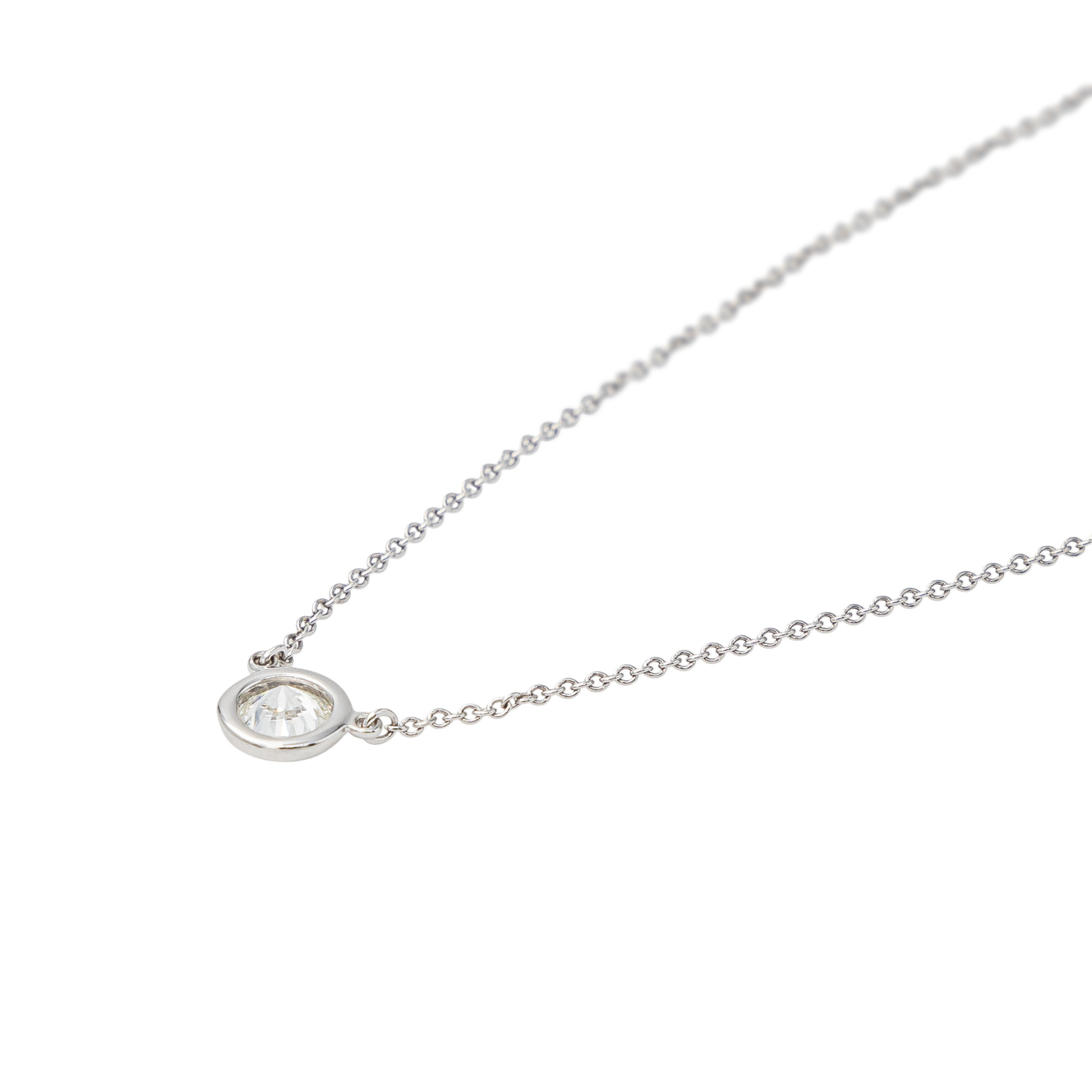 Tiffany &amp; Co Platinum Diamond Solitaire Necklace