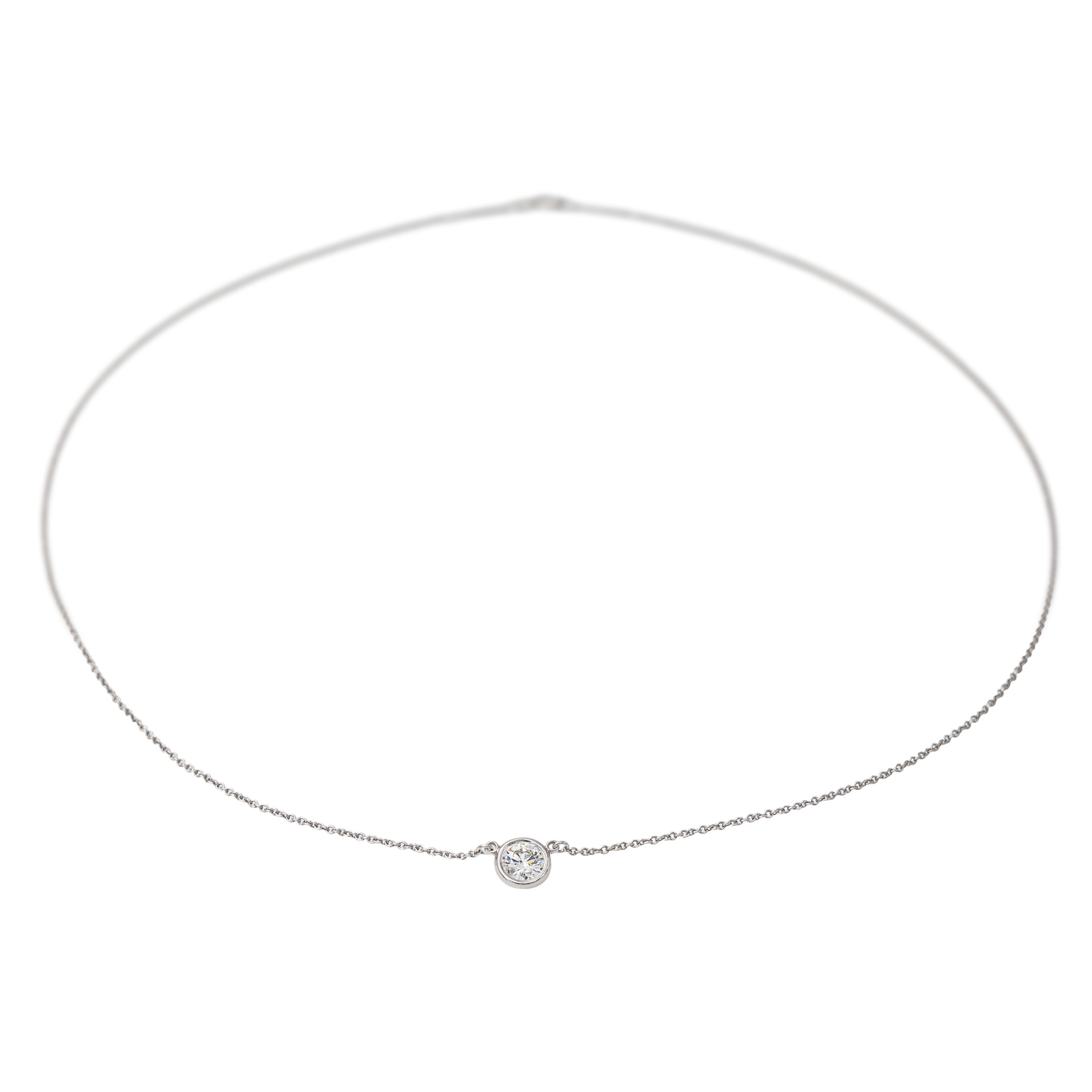Tiffany &amp; Co Platinum Diamond Solitaire Necklace