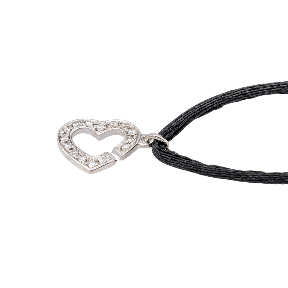 Dinh Van Bracelet Double cœur Or blanc Diamant - Maison Eloe