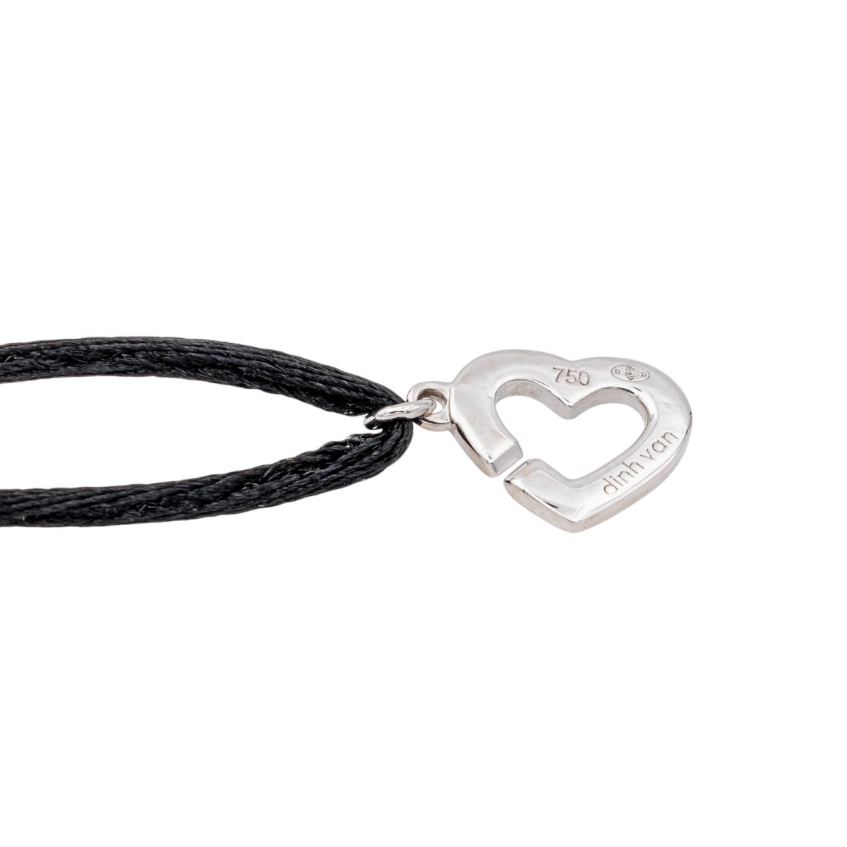 Dinh Van Bracelet Double cœur Or blanc Diamant - Maison Eloe