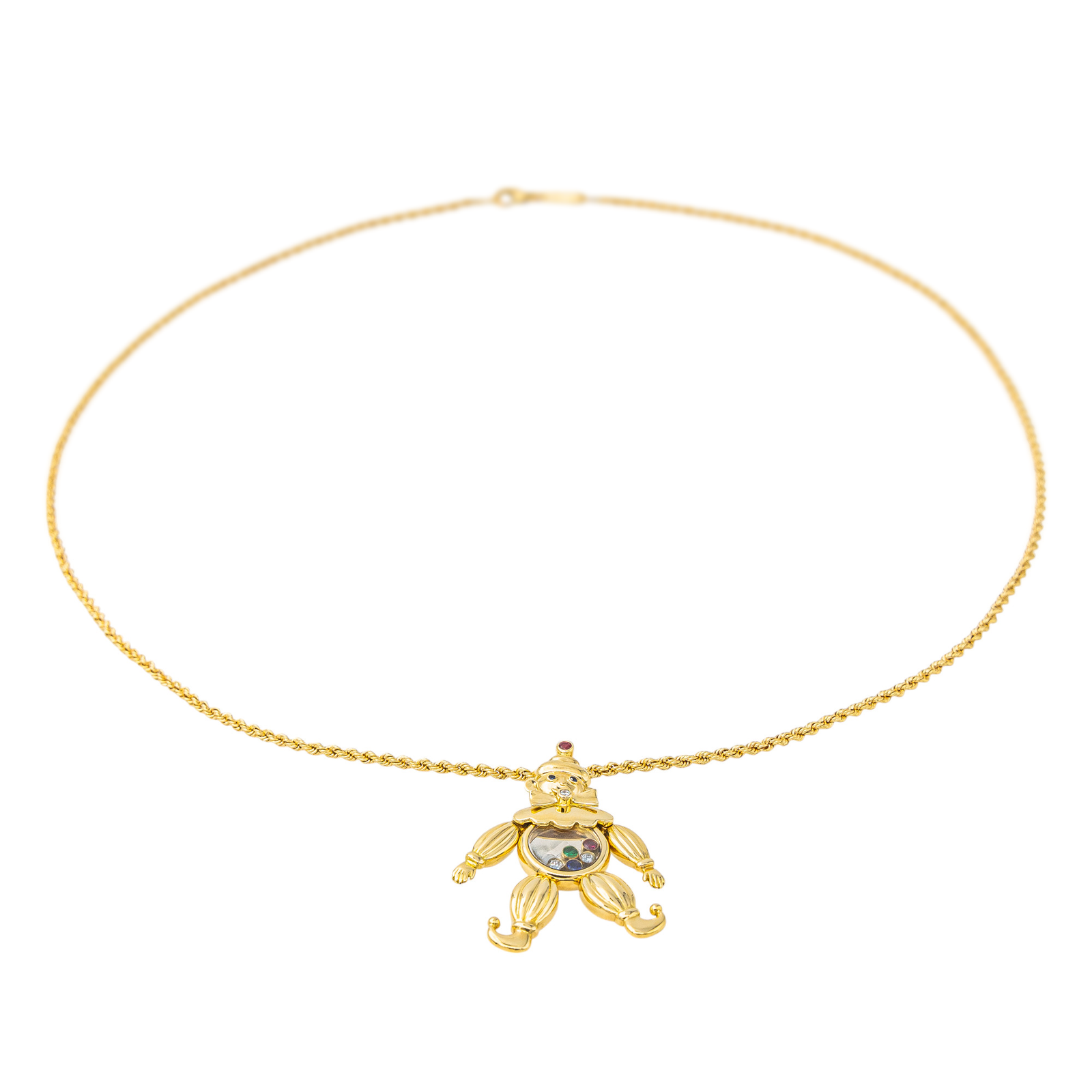 Chopard Happy Clown Necklace Yellow Gold Diamond