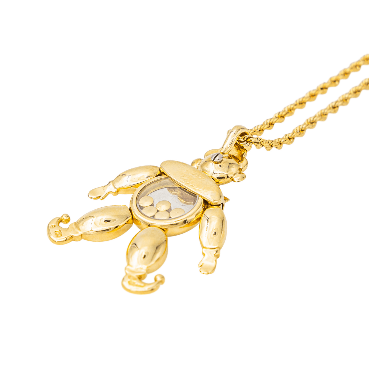 Chopard Collier Happy Clown Or jaune Diamant - Maison Eloe