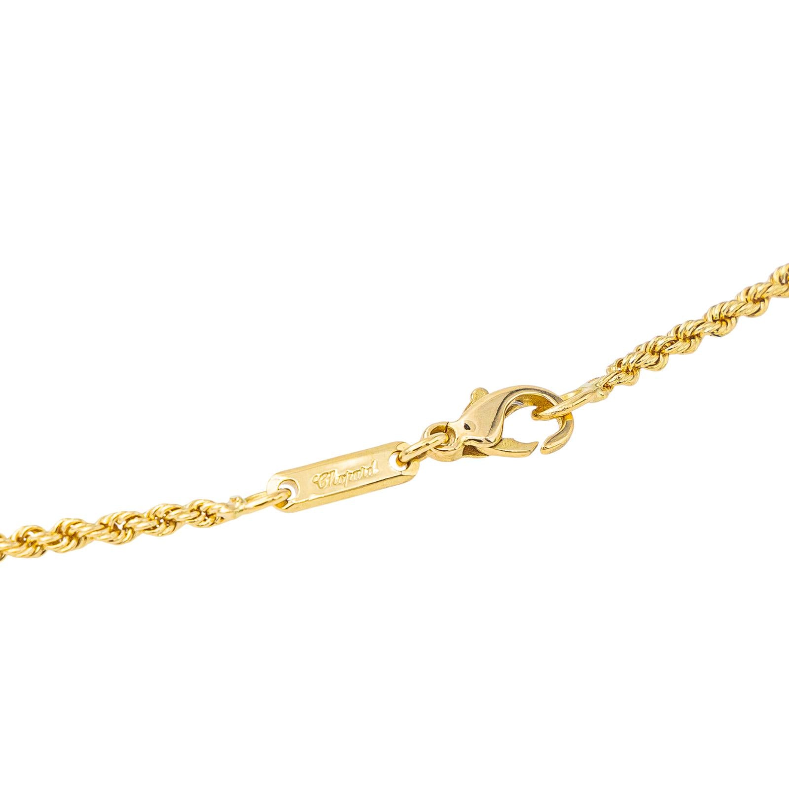 Chopard Happy Clown Necklace Yellow Gold Diamond