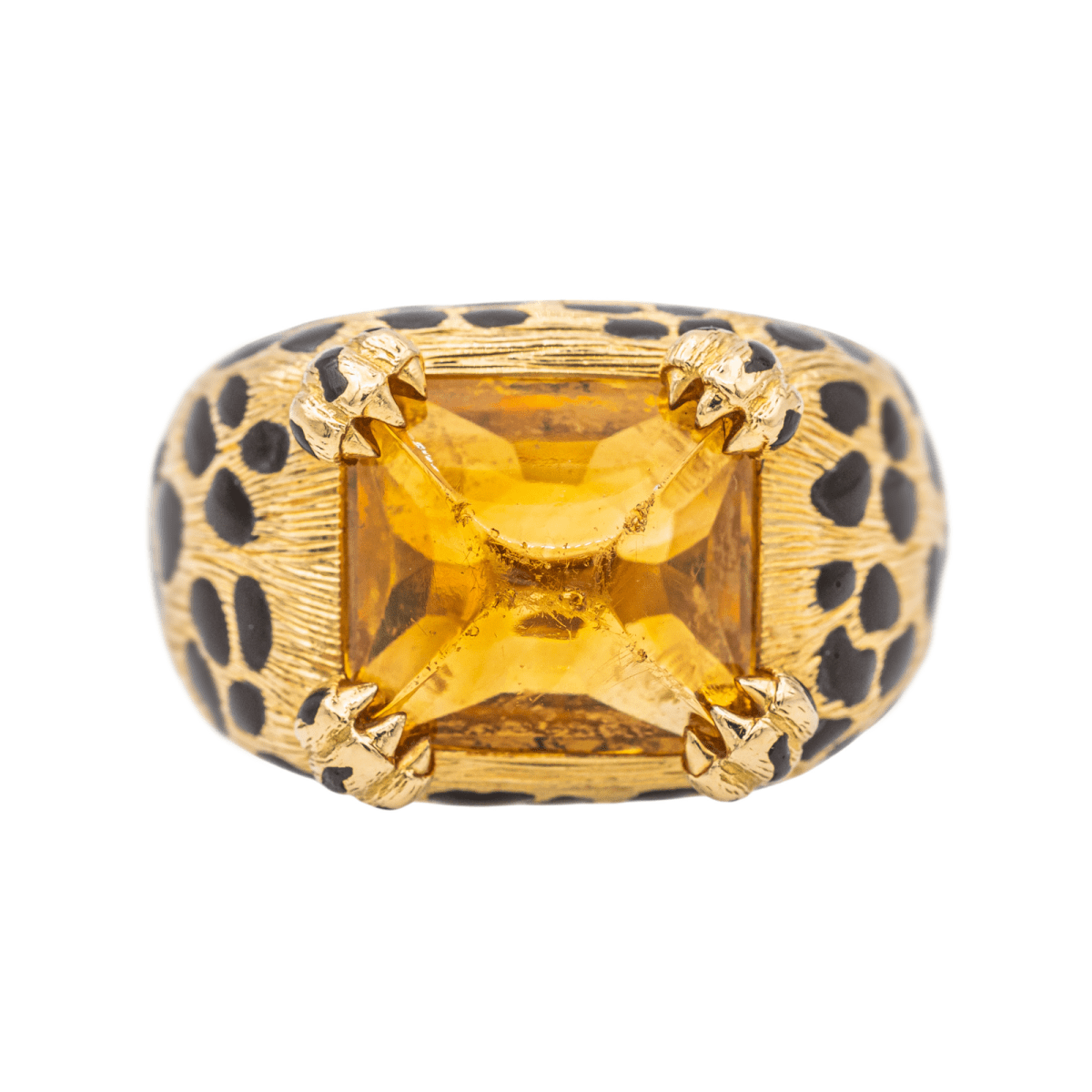 Dior Bague Cocktail Mitza Or jaune Citrine - Maison Eloe