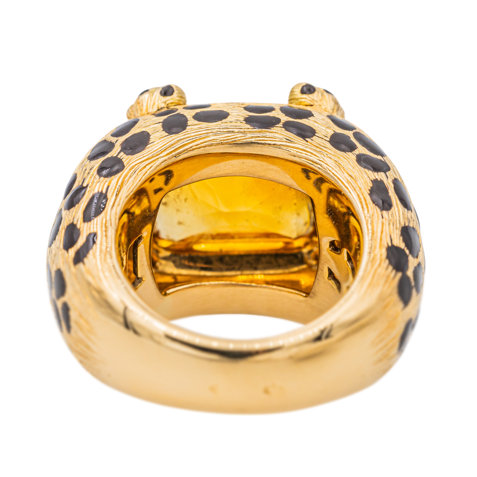 Dior Mitza Cocktail Ring Yellow Gold Citrine