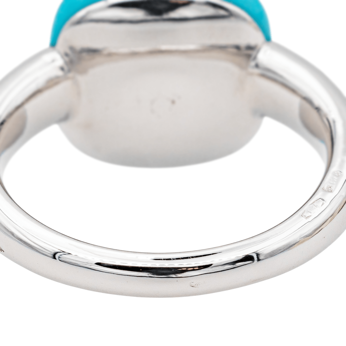Pomellato Bague Capri Or blanc Turquoise Diamants - Maison Eloe