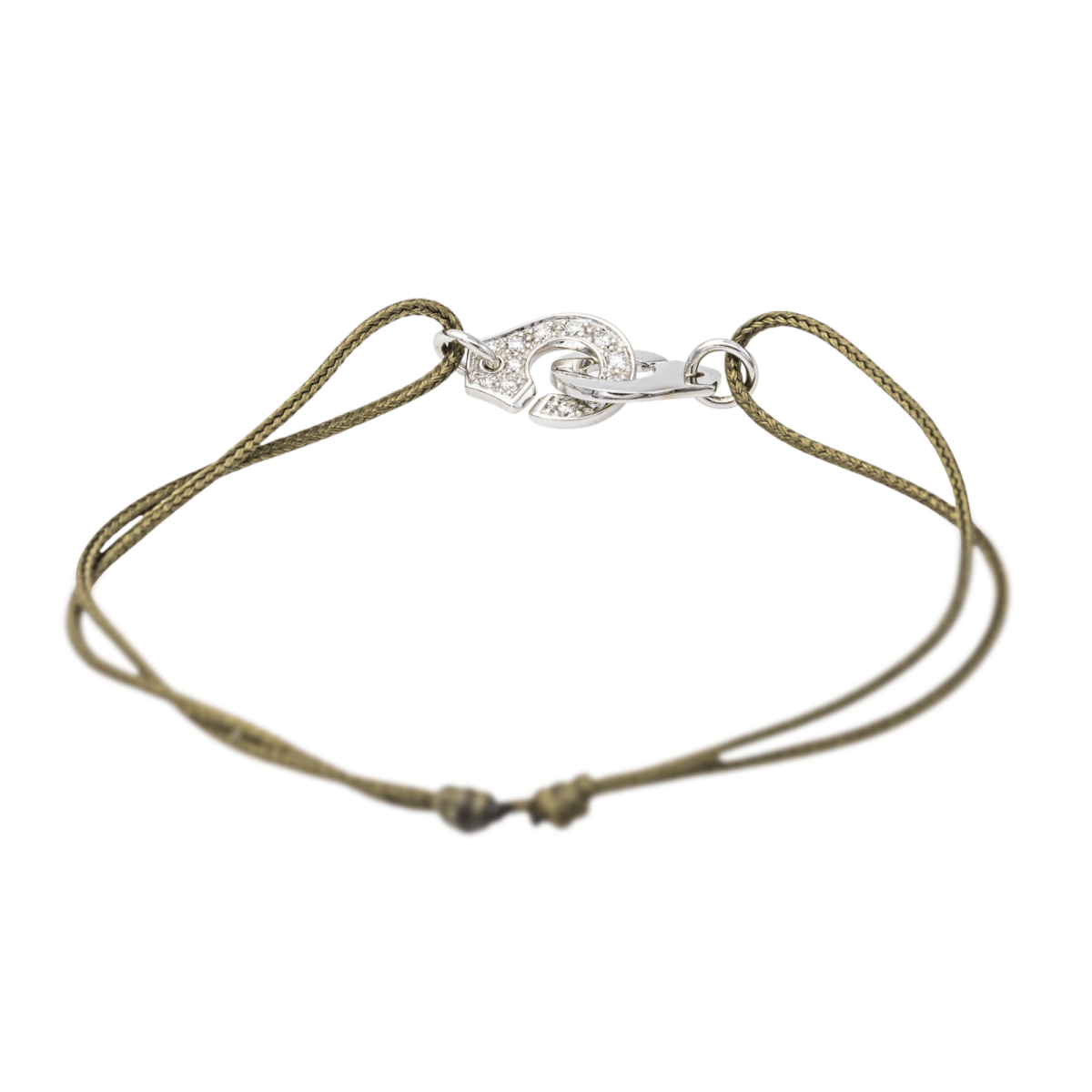 Dinh Van Bracelet Cordon Menottes Or blanc Diamant - Maison Eloe