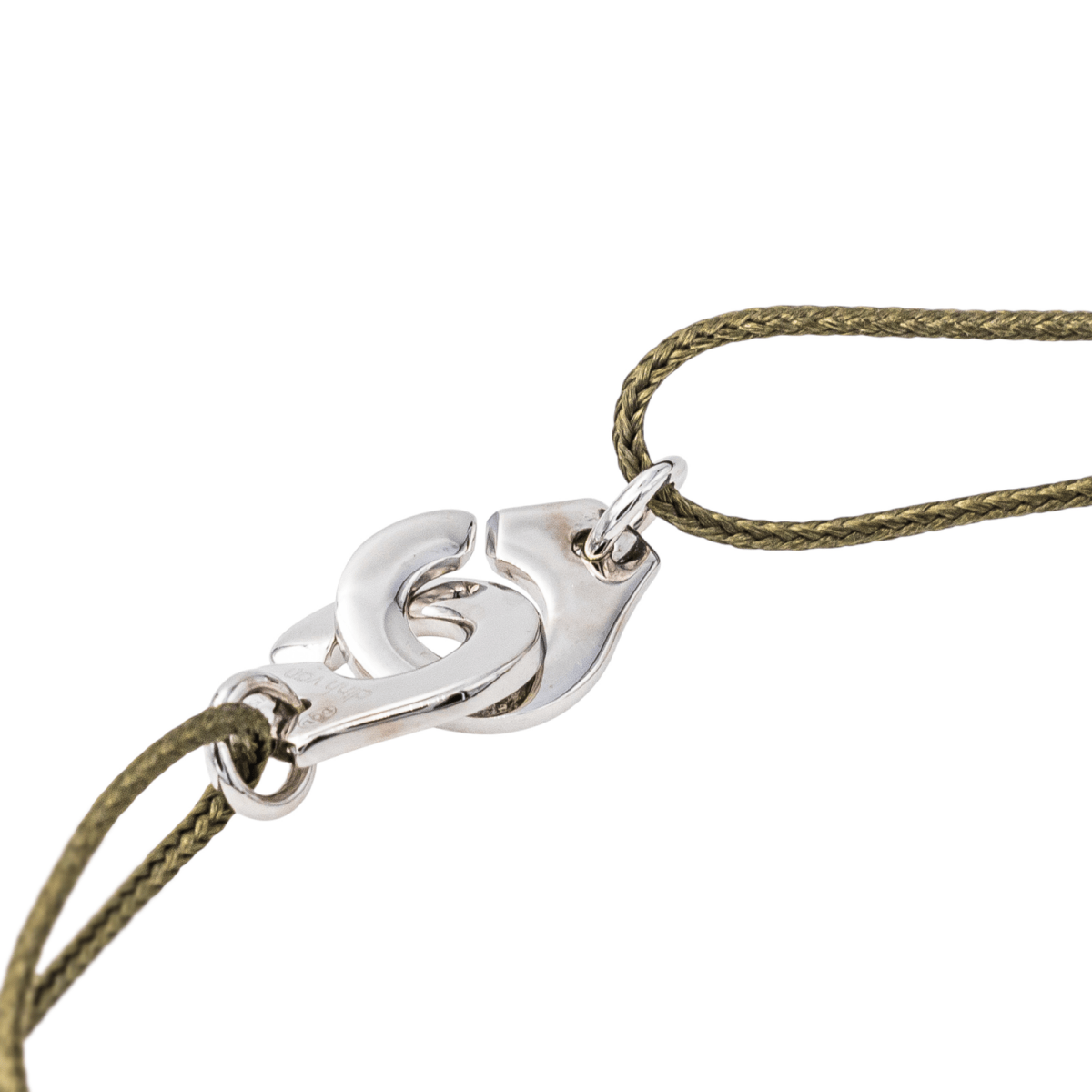 Dinh Van Bracelet Cordon Menottes Or blanc Diamant - Maison Eloe