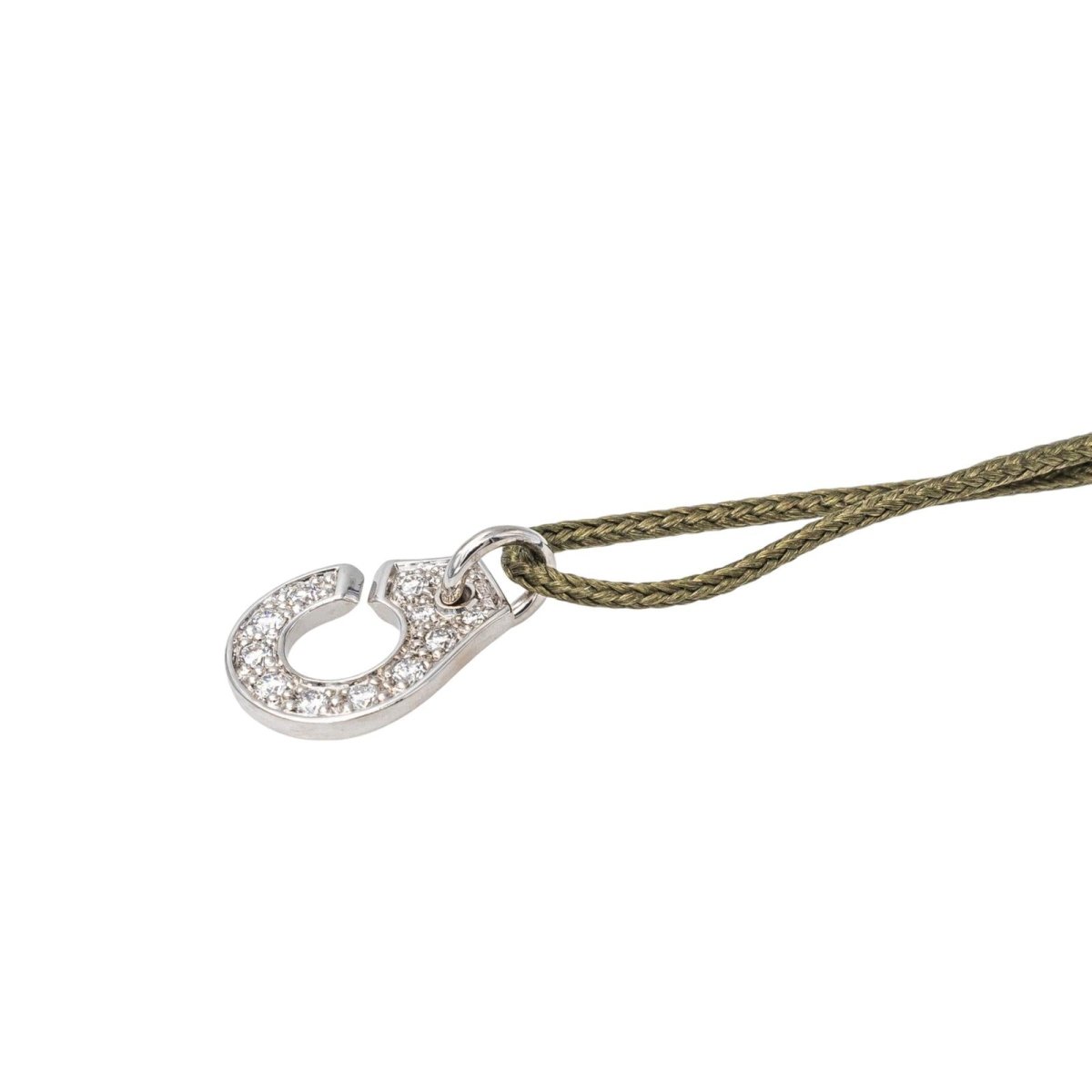 Dinh Van Bracelet Cordon Menottes Or blanc Diamant - Maison Eloe