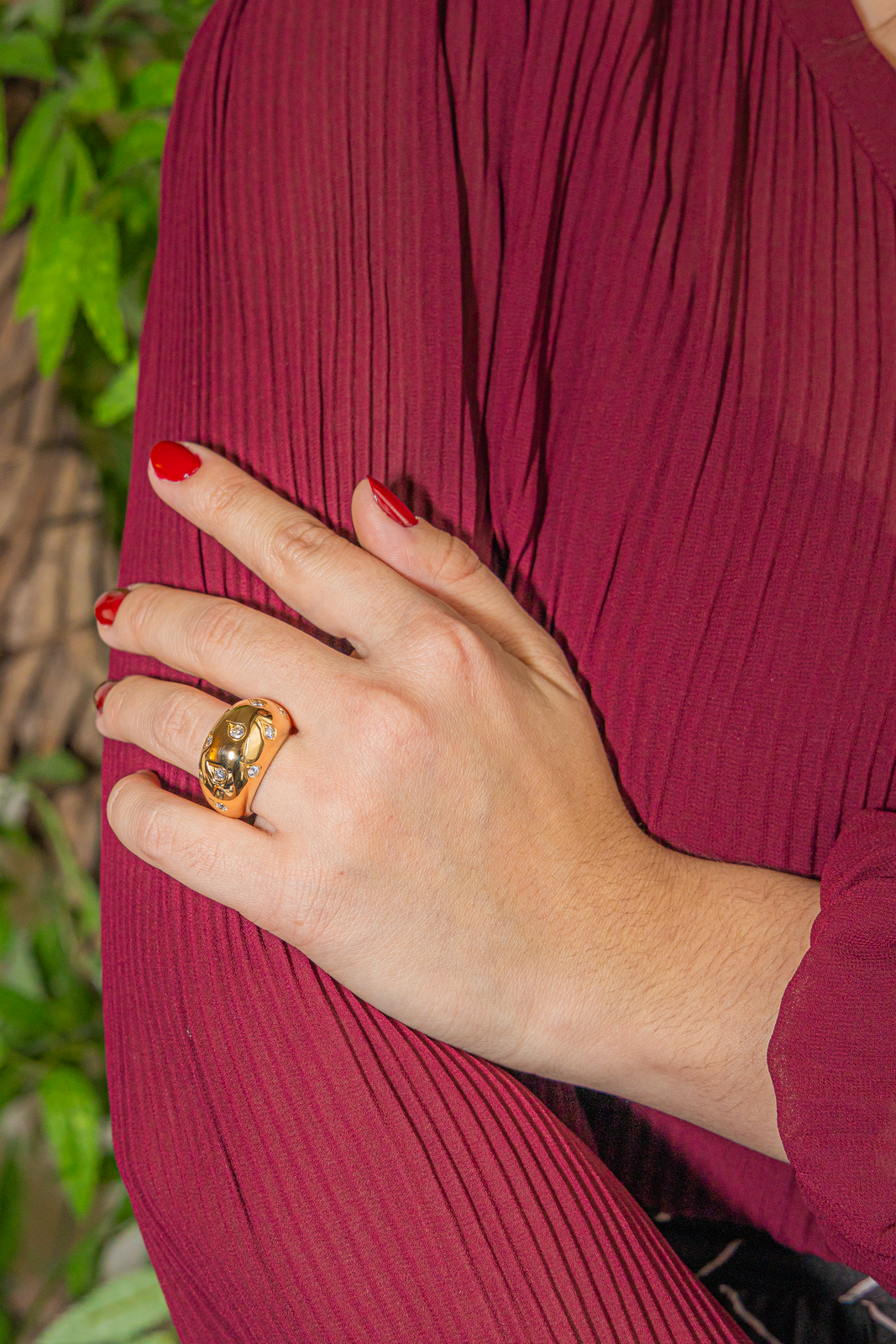 Cartier Boule Ring Yellow Gold Diamonds