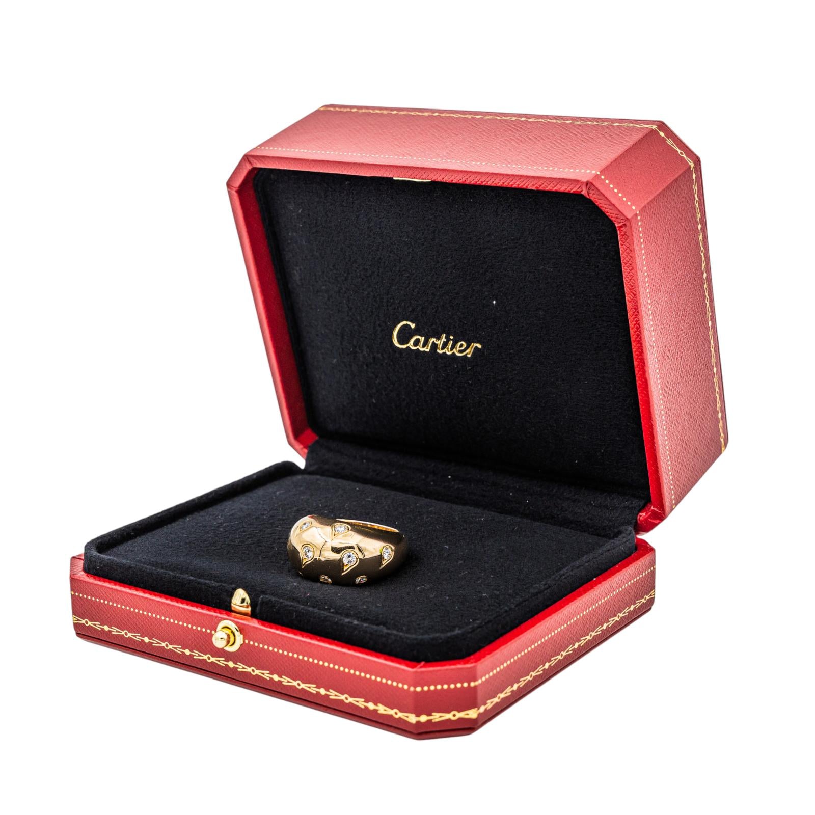Cartier Boule Ring Yellow Gold Diamonds