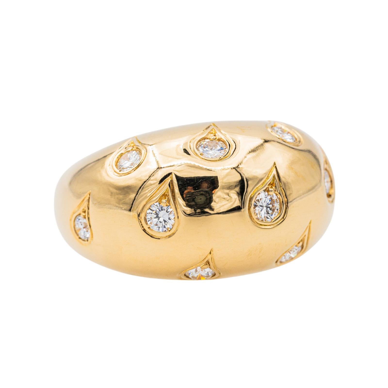 Cartier Boule Ring Yellow Gold Diamonds