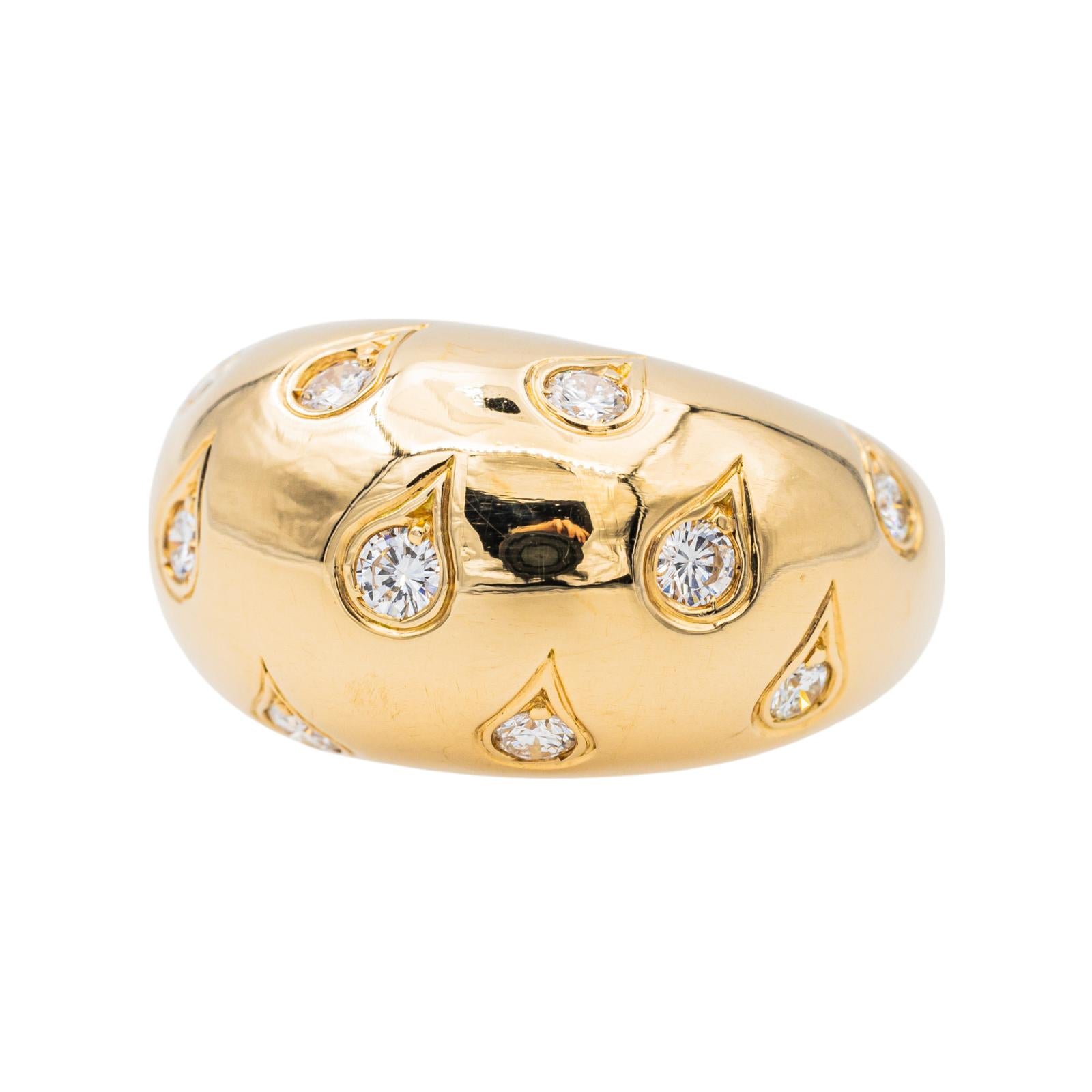 Cartier Boule Ring Yellow Gold Diamonds