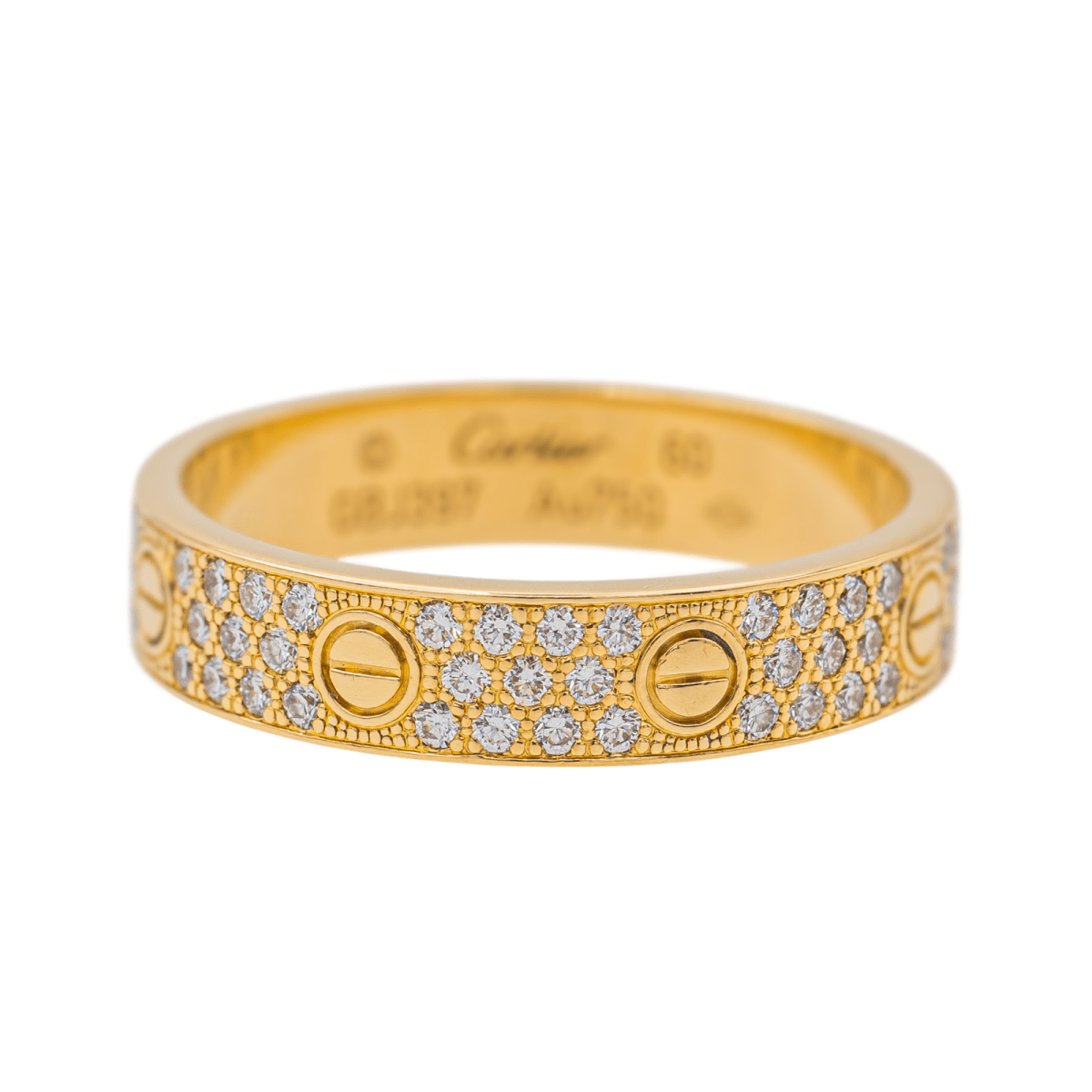 Cartier Bague Alliance Love Or jaune Diamant - Maison Eloe