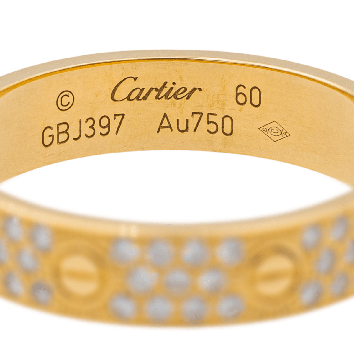 Cartier Bague Alliance Love Or jaune Diamant - Maison Eloe