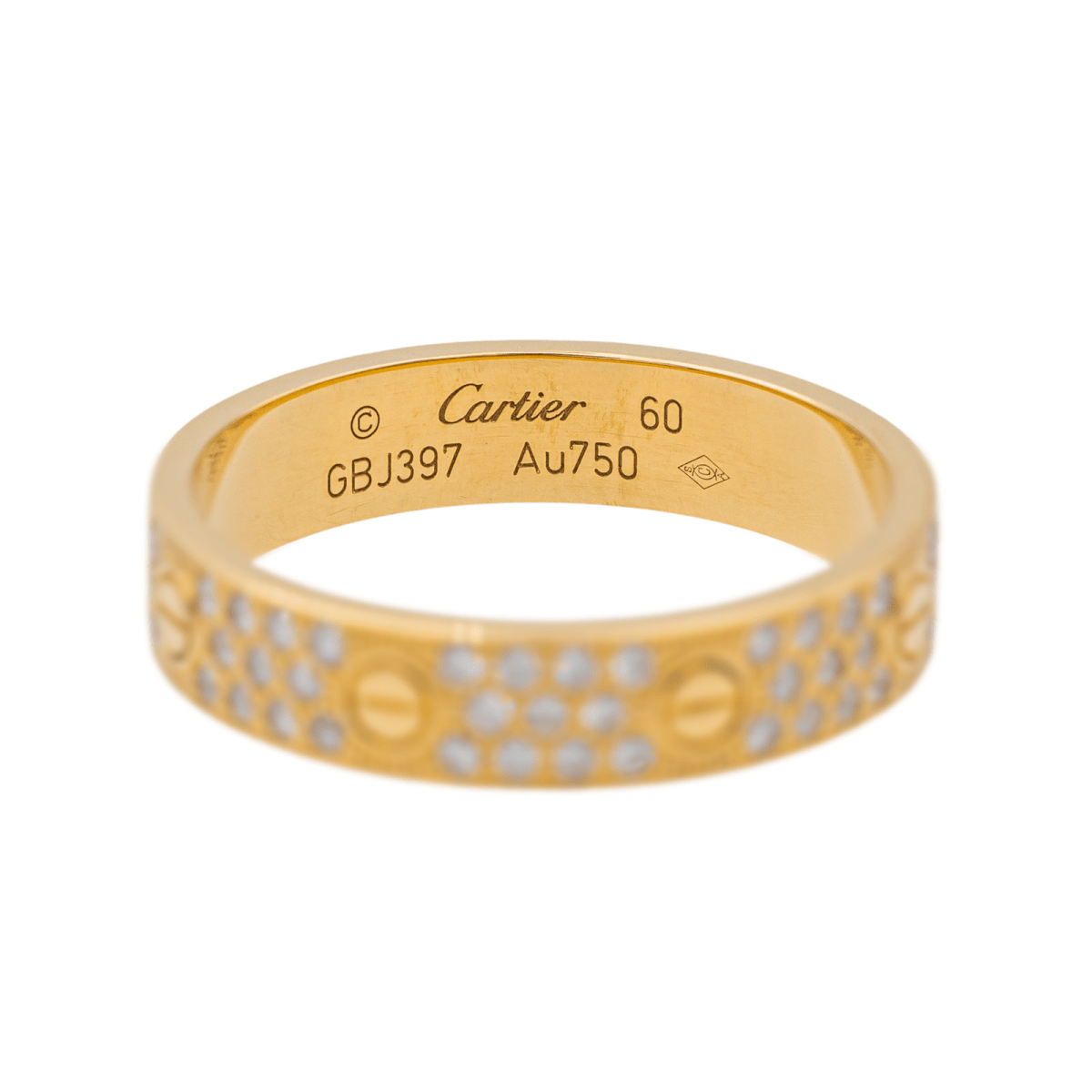 Cartier Bague Alliance Love Or jaune Diamant - Maison Eloe