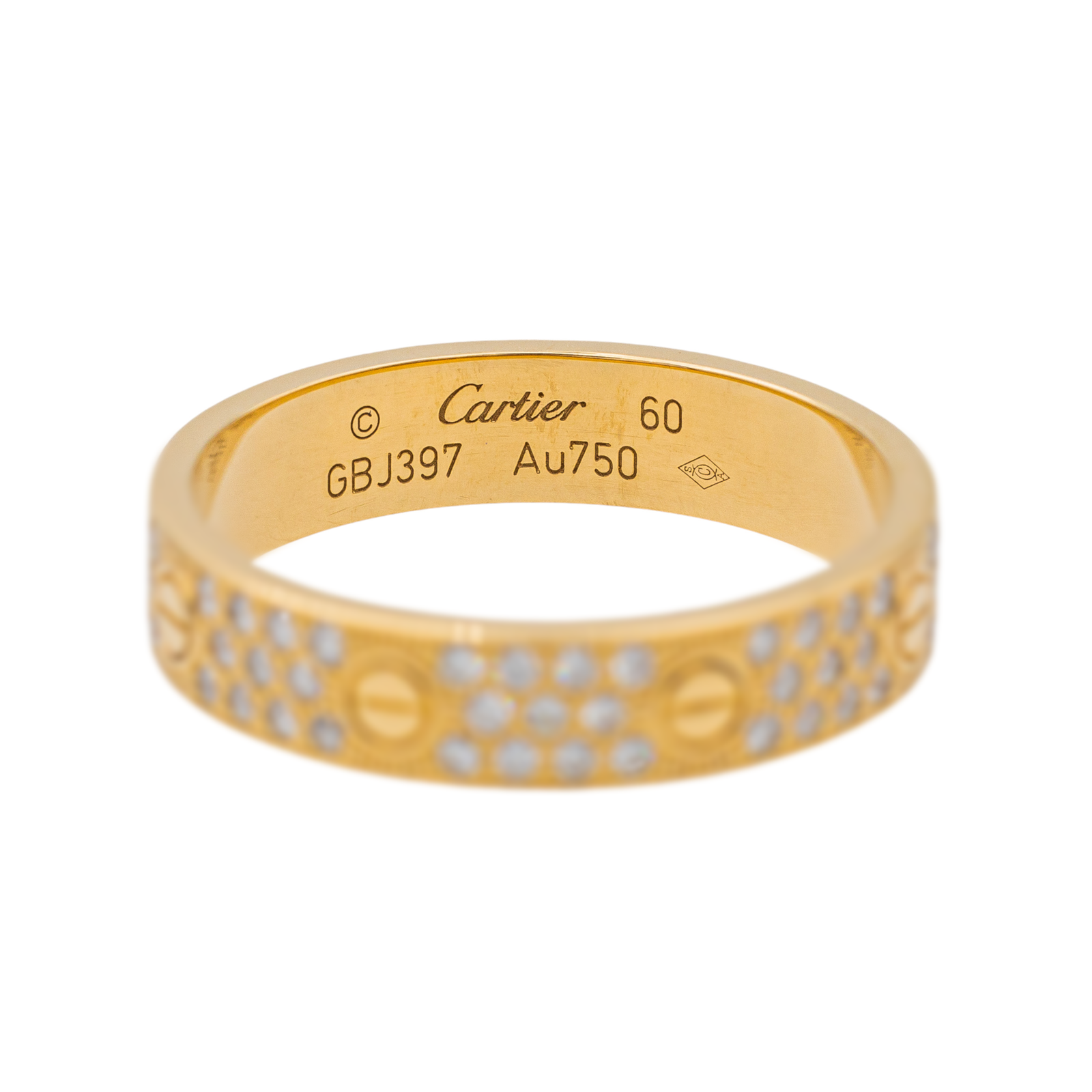 Cartier Love Wedding Ring Yellow Gold Diamond