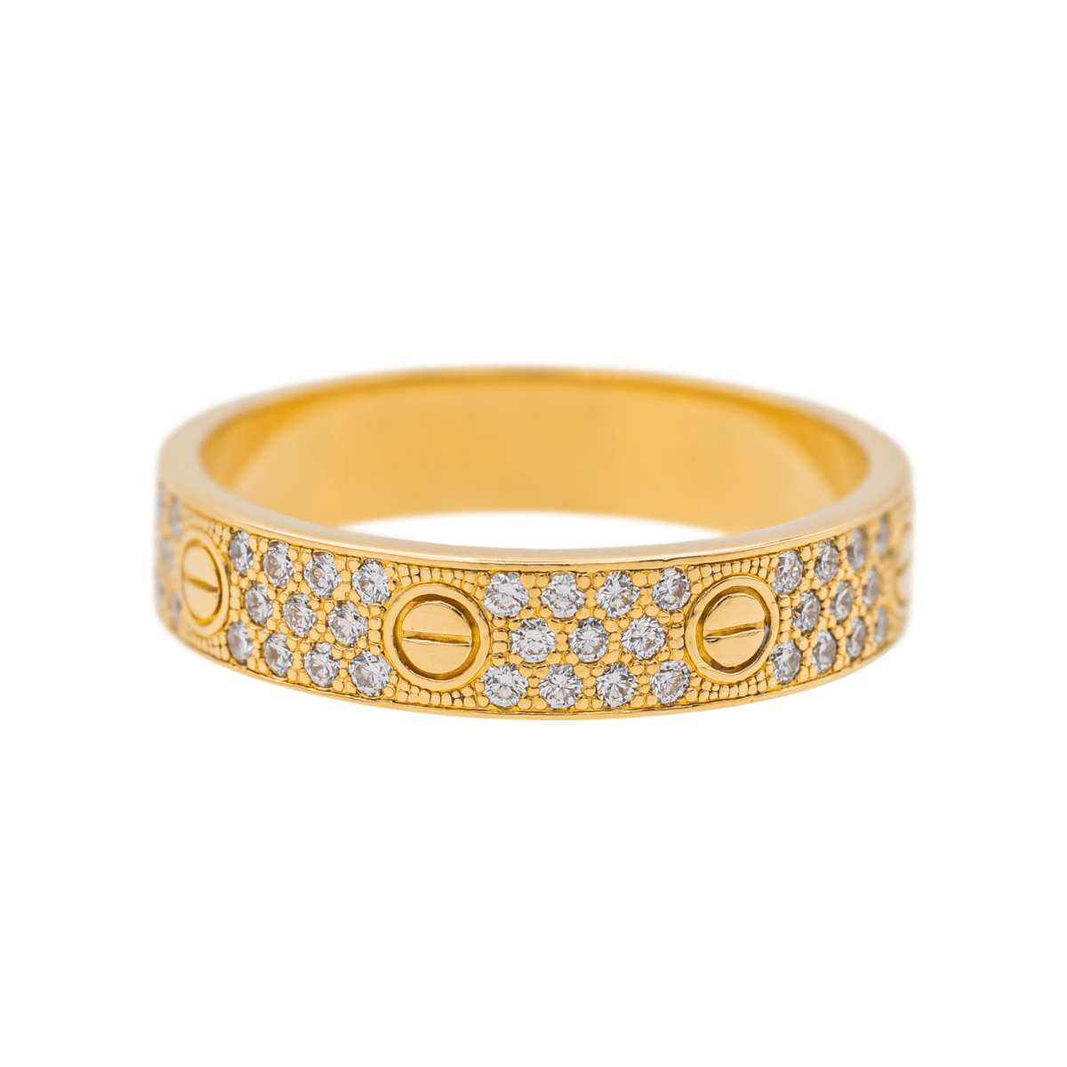 Cartier Bague Alliance Love Or jaune Diamant - Maison Eloe