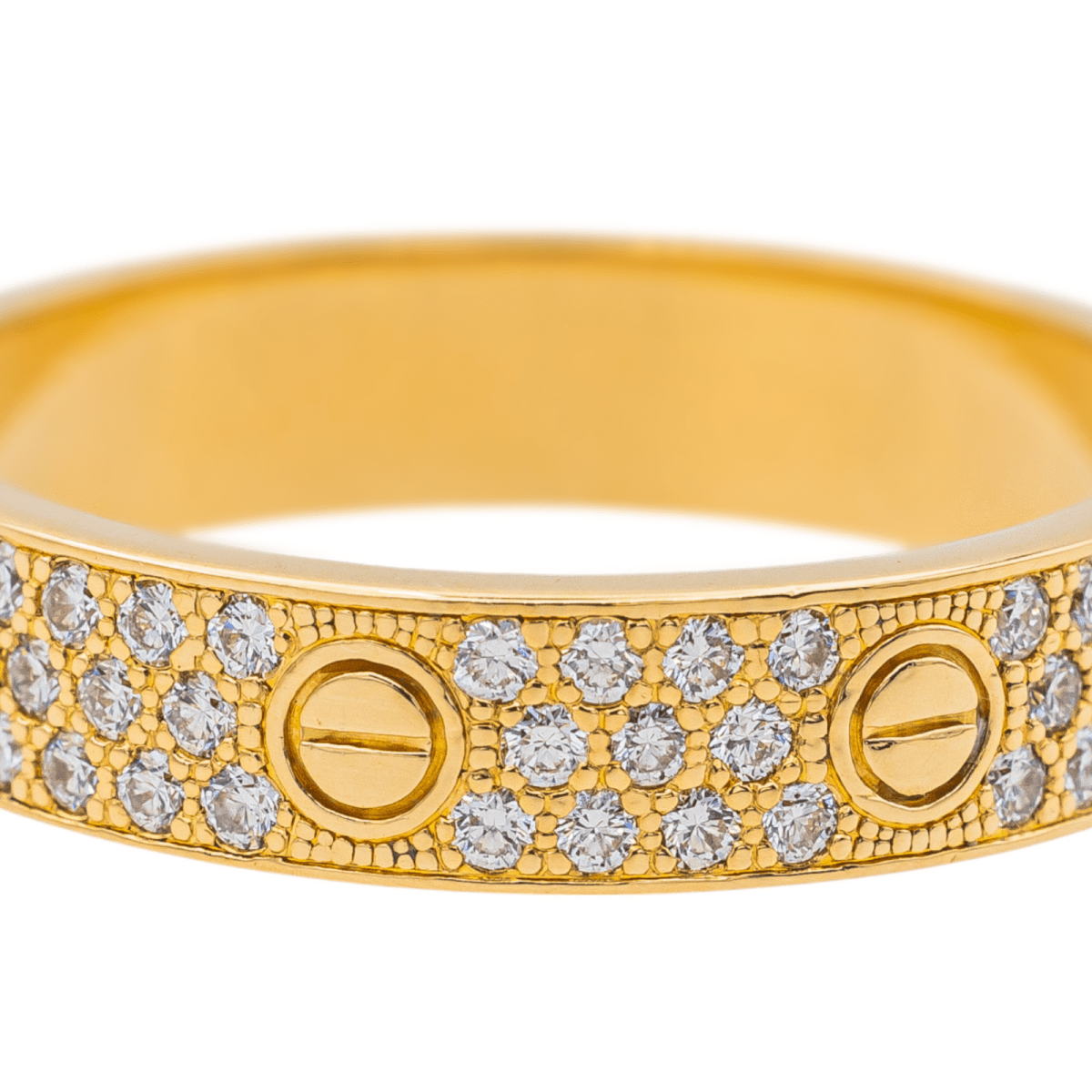 Cartier Bague Alliance Love Or jaune Diamant - Maison Eloe