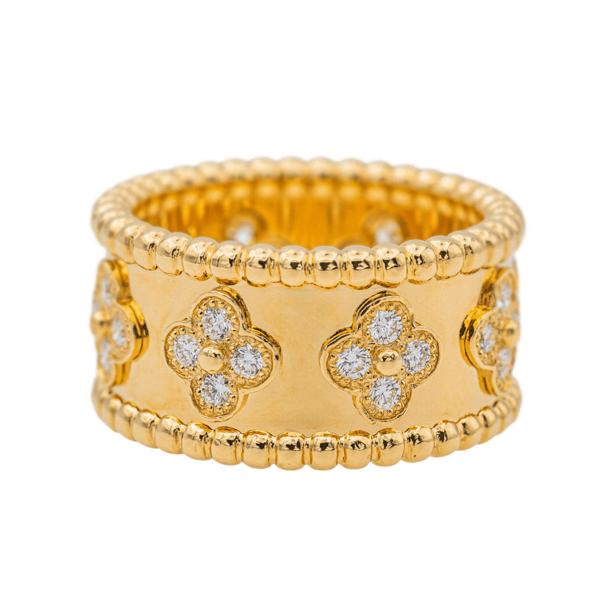 Van Cleef & Arpels Bague Perlée Or jaune Diamant - Maison Eloe