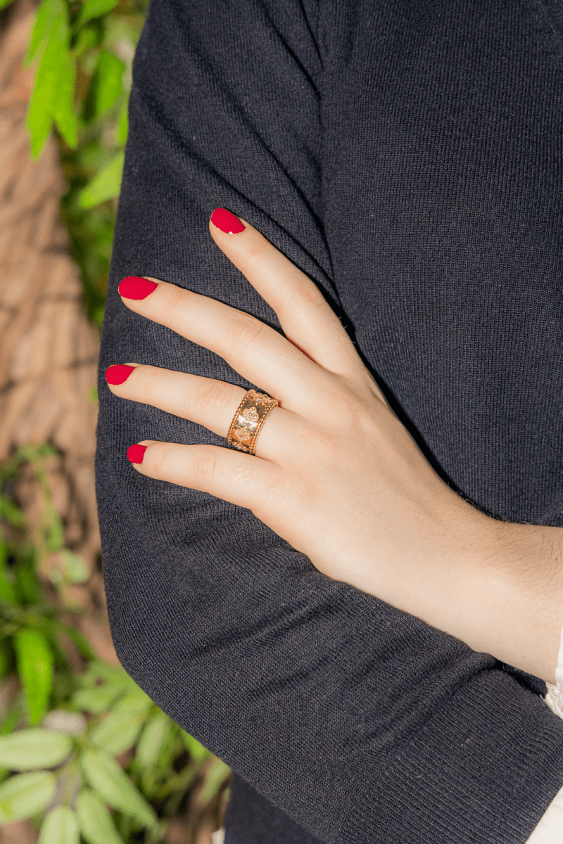 Van Cleef & Arpels Bague Perlée Or jaune Diamant - Maison Eloe