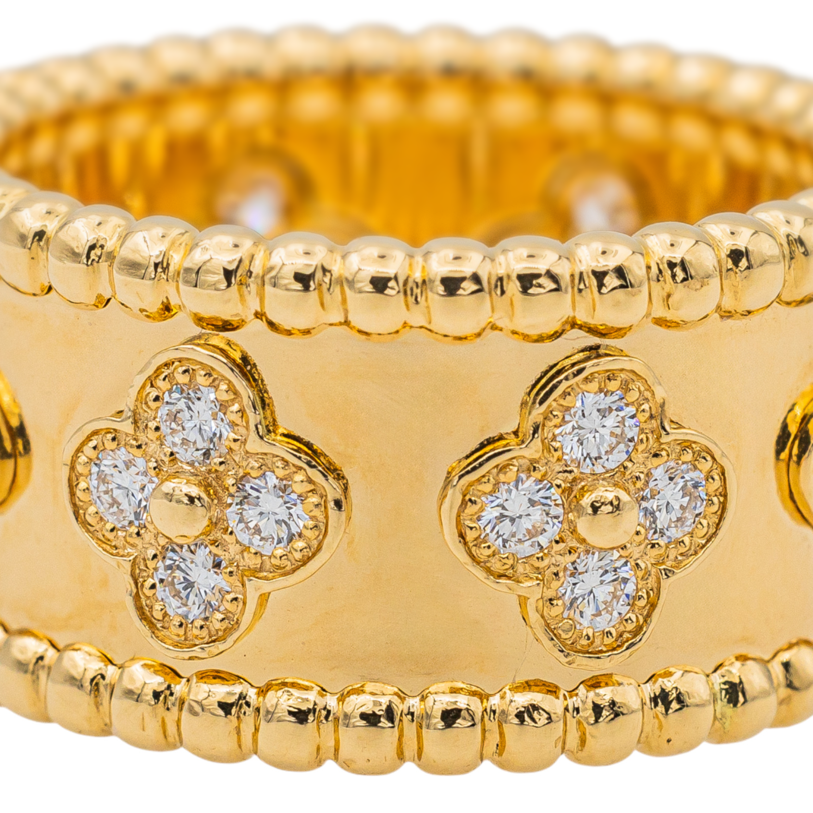 Van Cleef &amp; Arpels Perlée Ring Yellow Gold Diamond