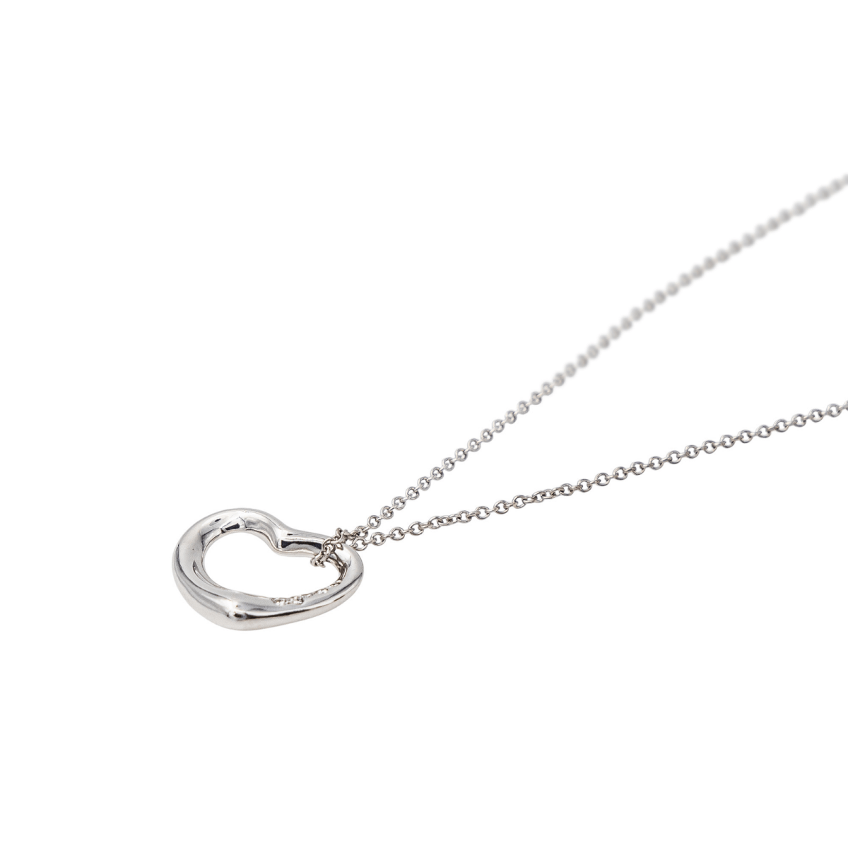 Tiffany & Co Collier Coeur Open heart Platine Diamant - Maison Eloe