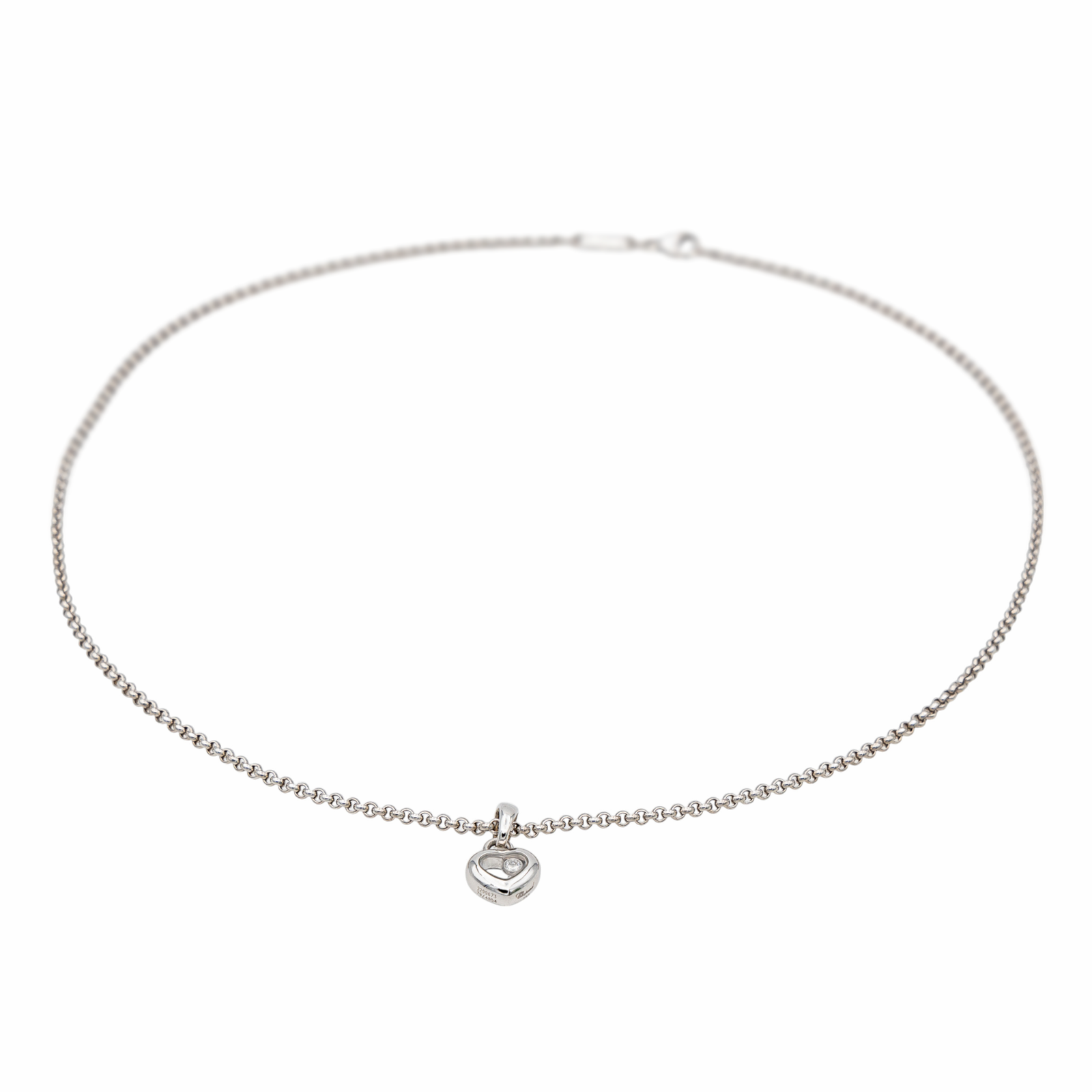 Chopard Collier Coeur Happy diamonds Or blanc Diamant