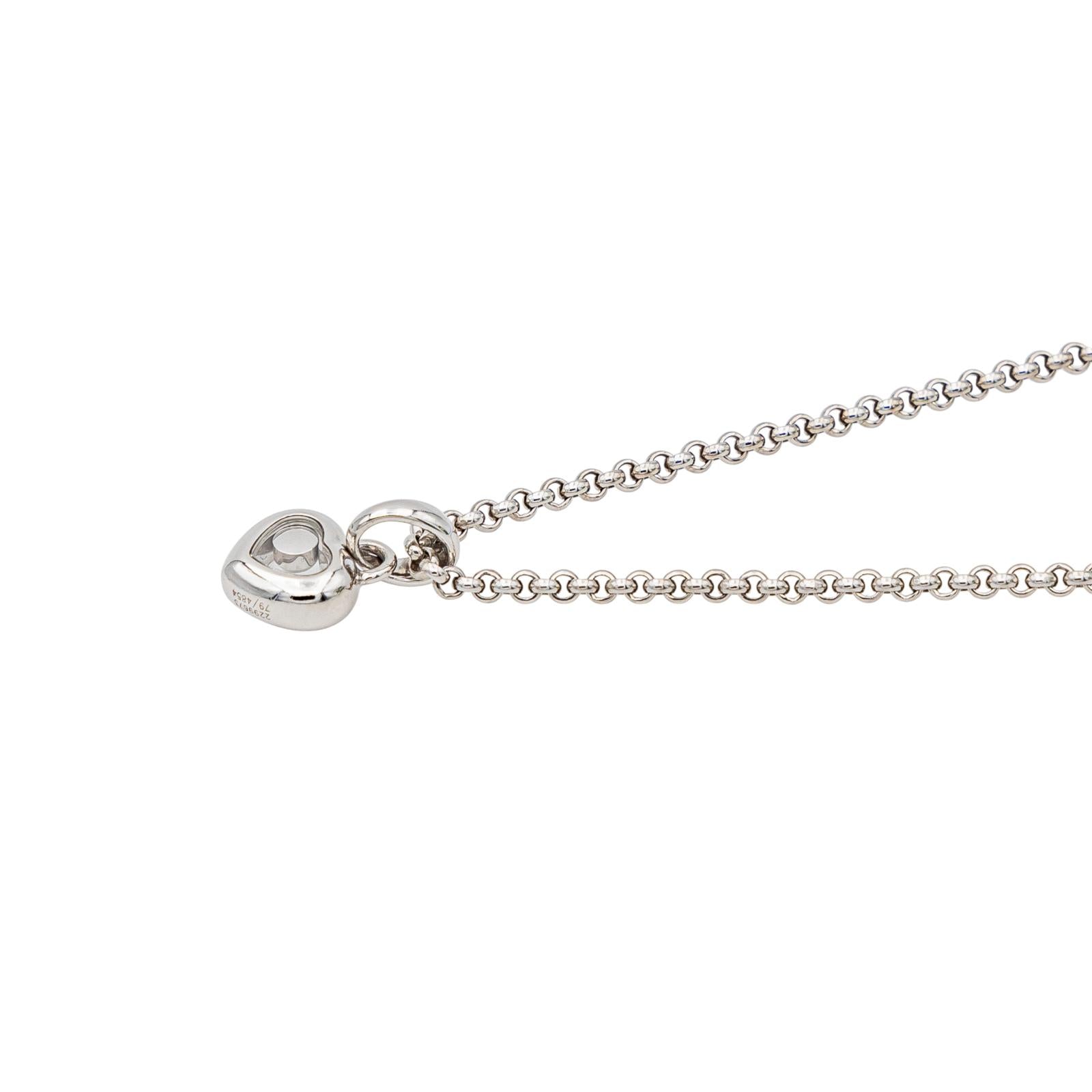 Chopard Collier Coeur Happy diamonds Or blanc Diamant