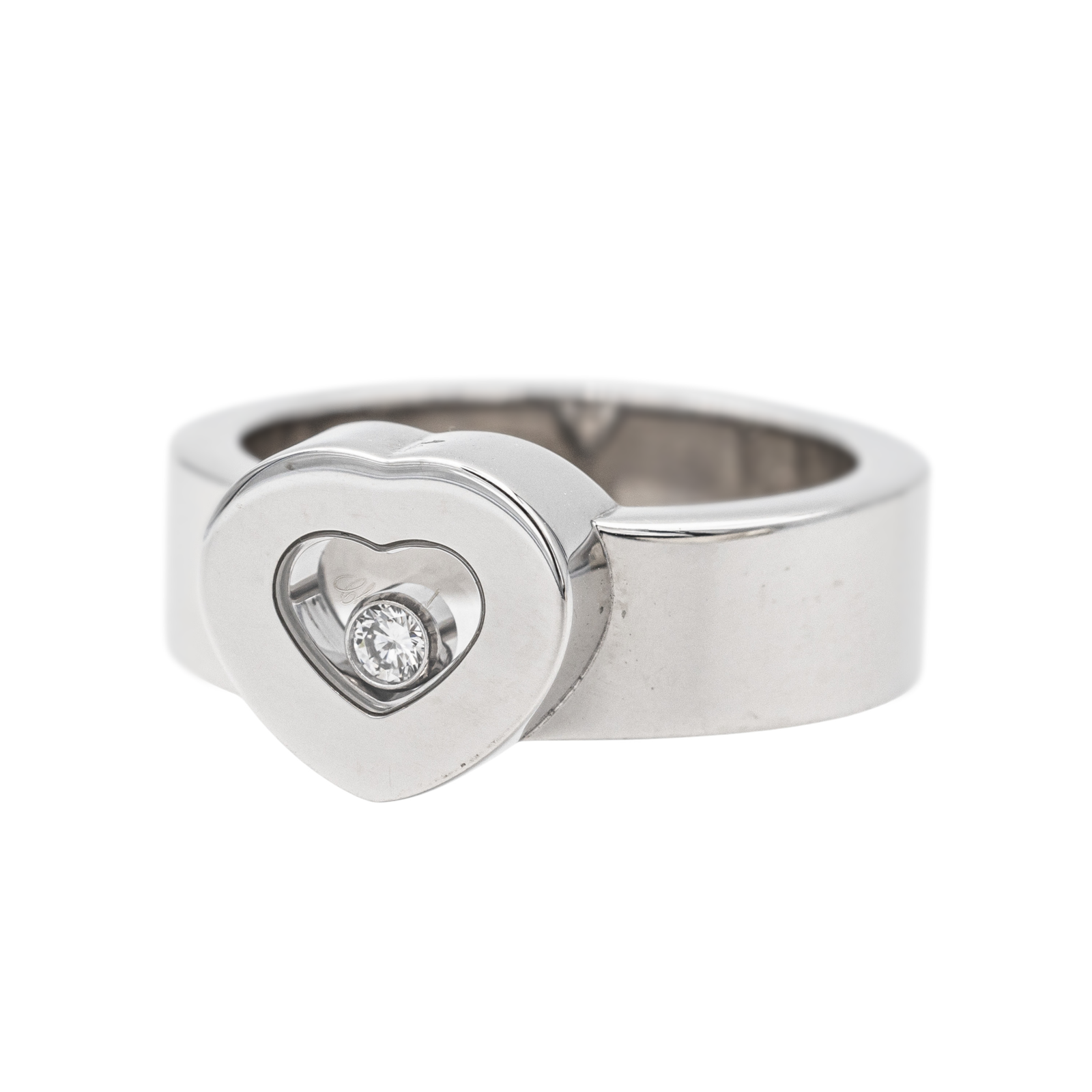Chopard Bague Coeur Happy Diamonds Or blanc Diamant