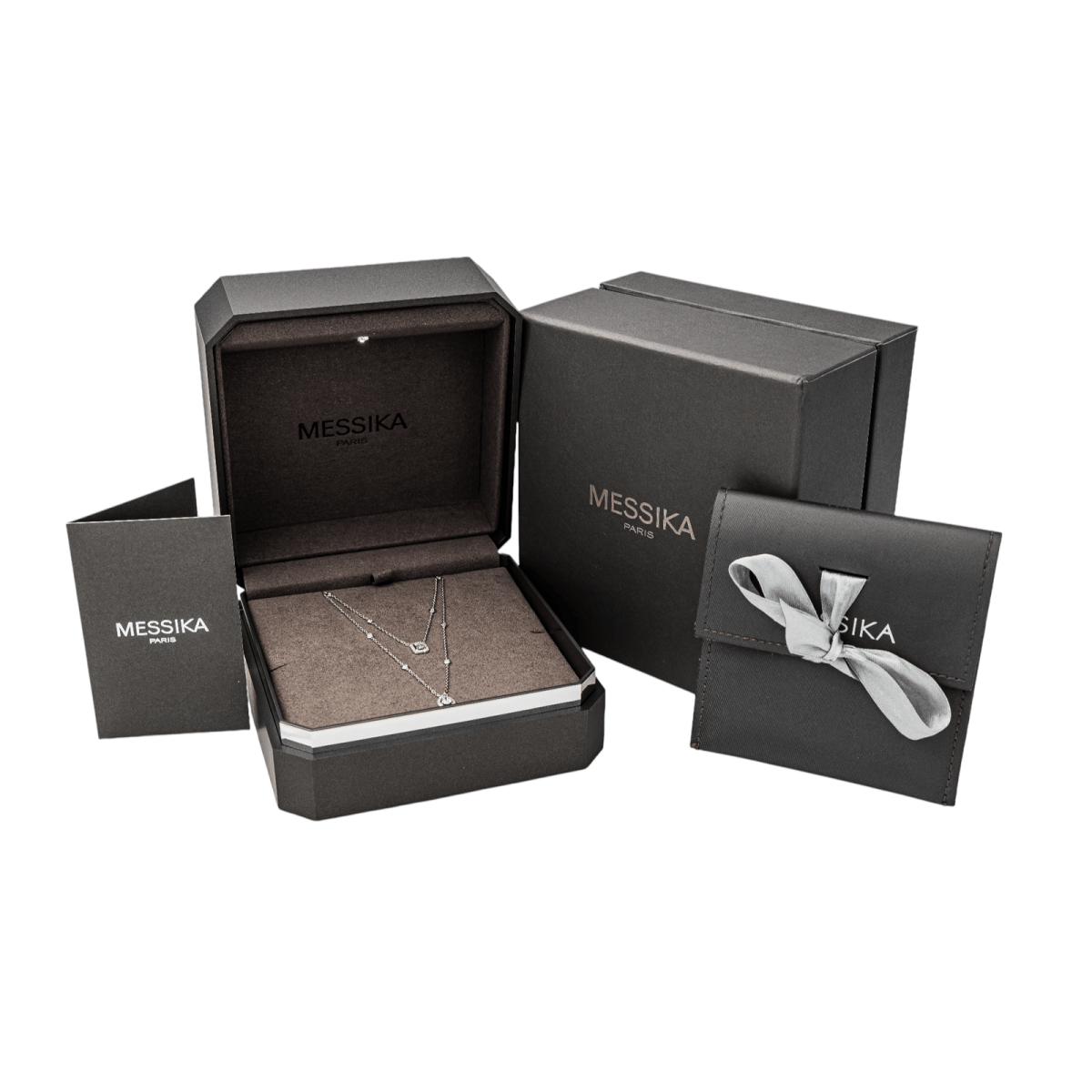 Messika Collier My twin Or blanc Diamant - Maison Eloe