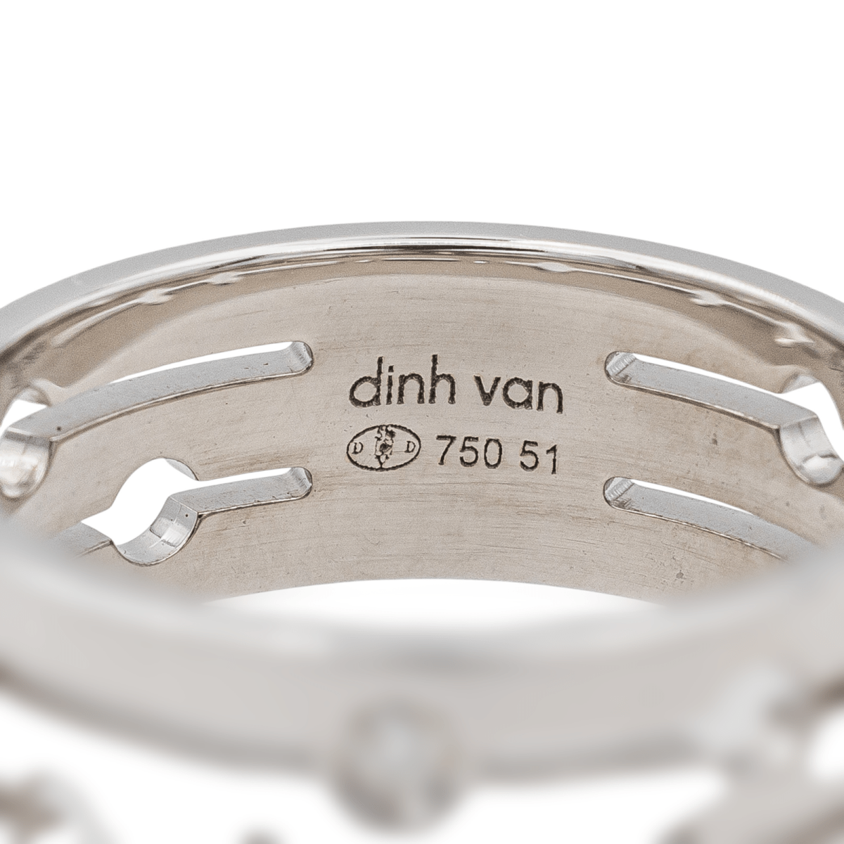 Dinh Van Bague Pulse Or blanc Diamant - Maison Eloe