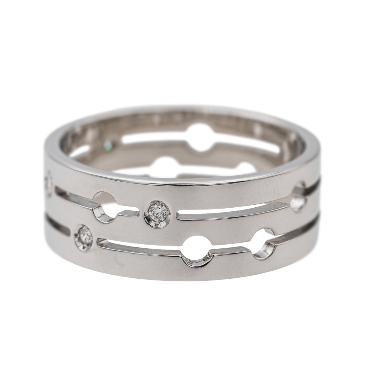 Dinh Van Bague Pulse Or blanc Diamant - Maison Eloe