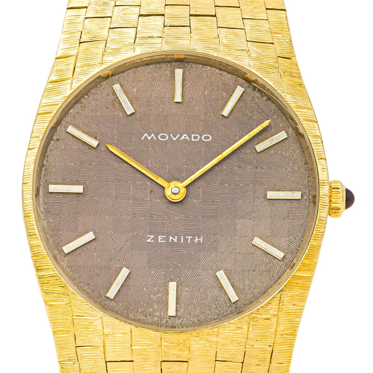 Zenith Montre Movado Or jaune Œil de tigre - Maison Eloe