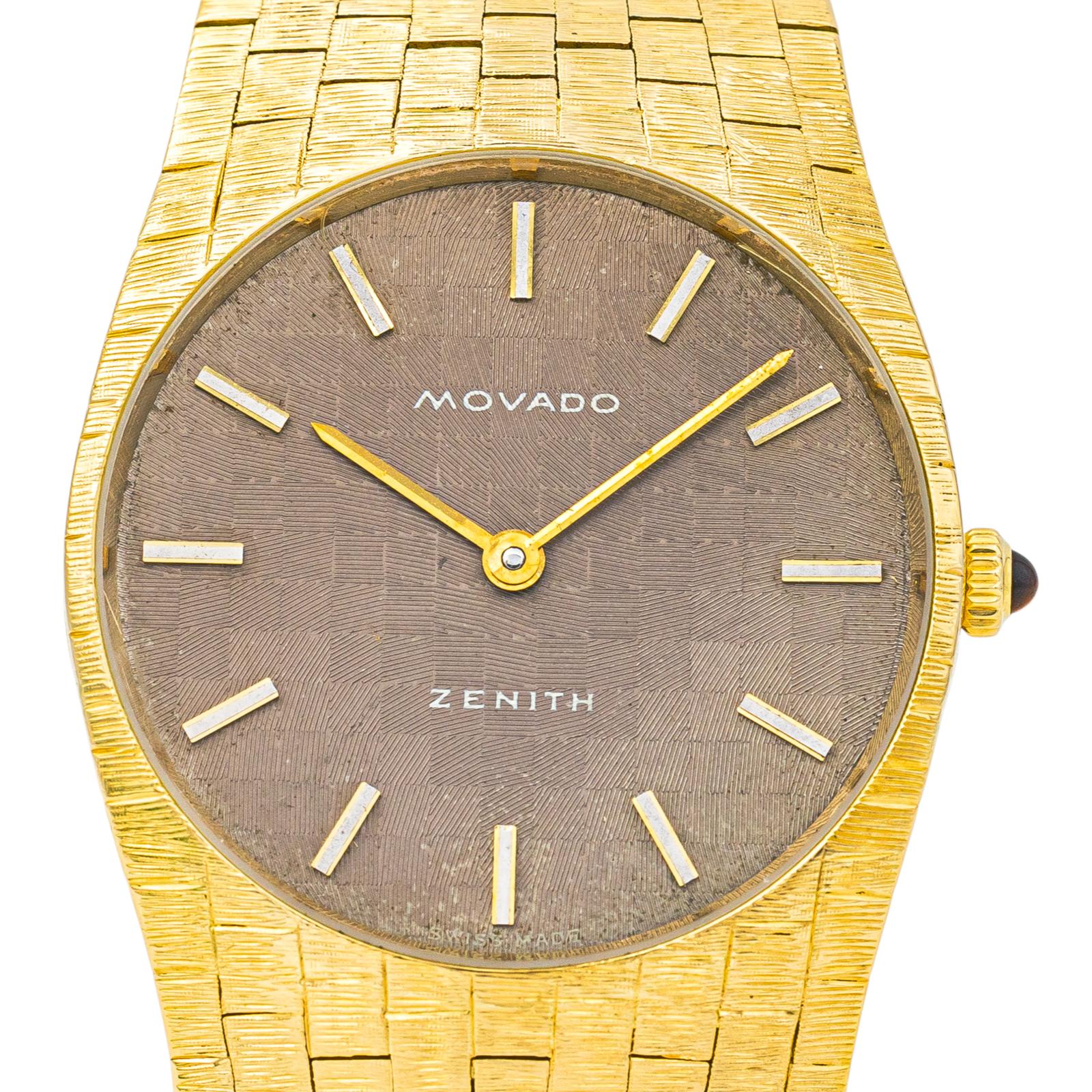 Zenith Montre Movado Or jaune Œil de tigre