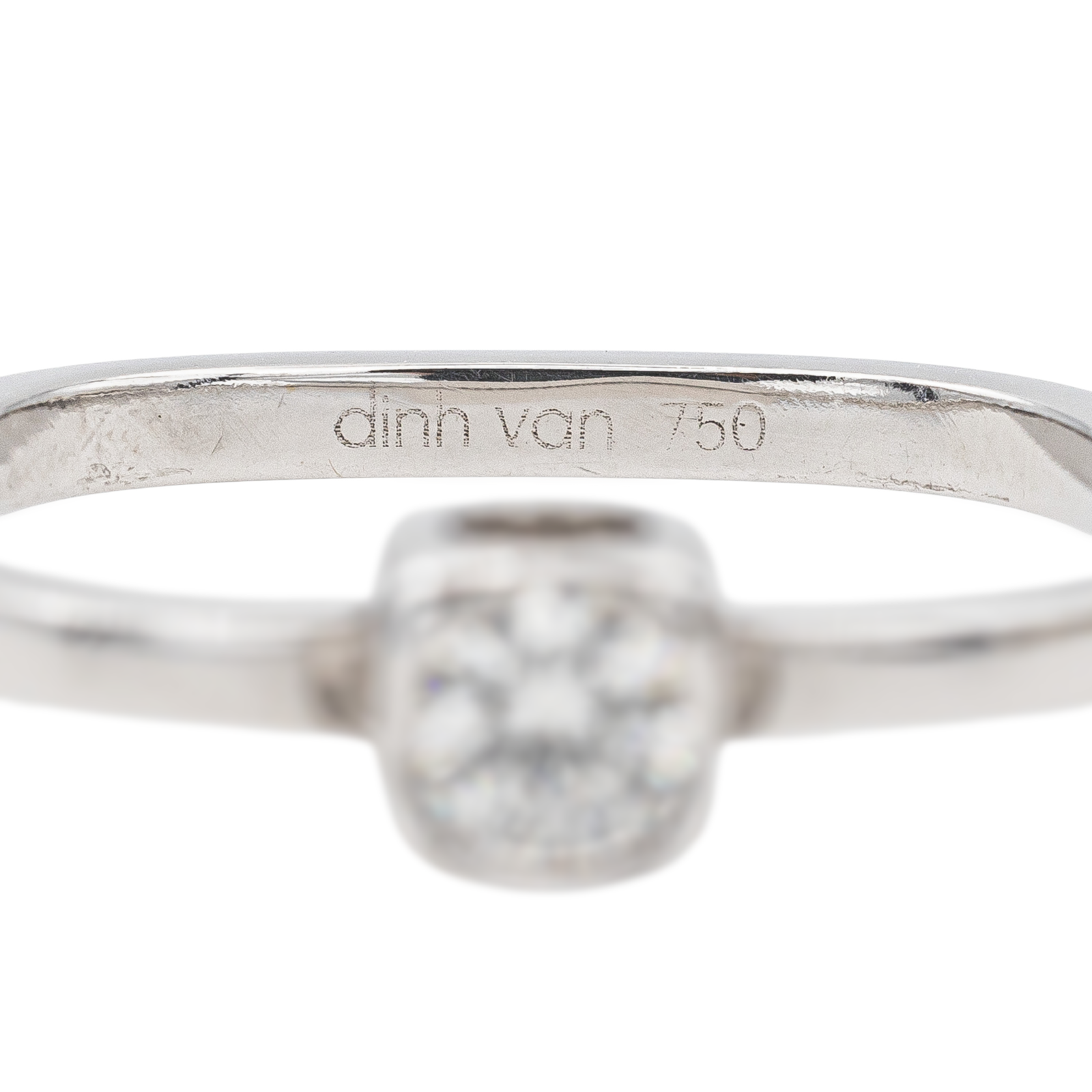 Dinh Van Cube Ring White Gold Diamond